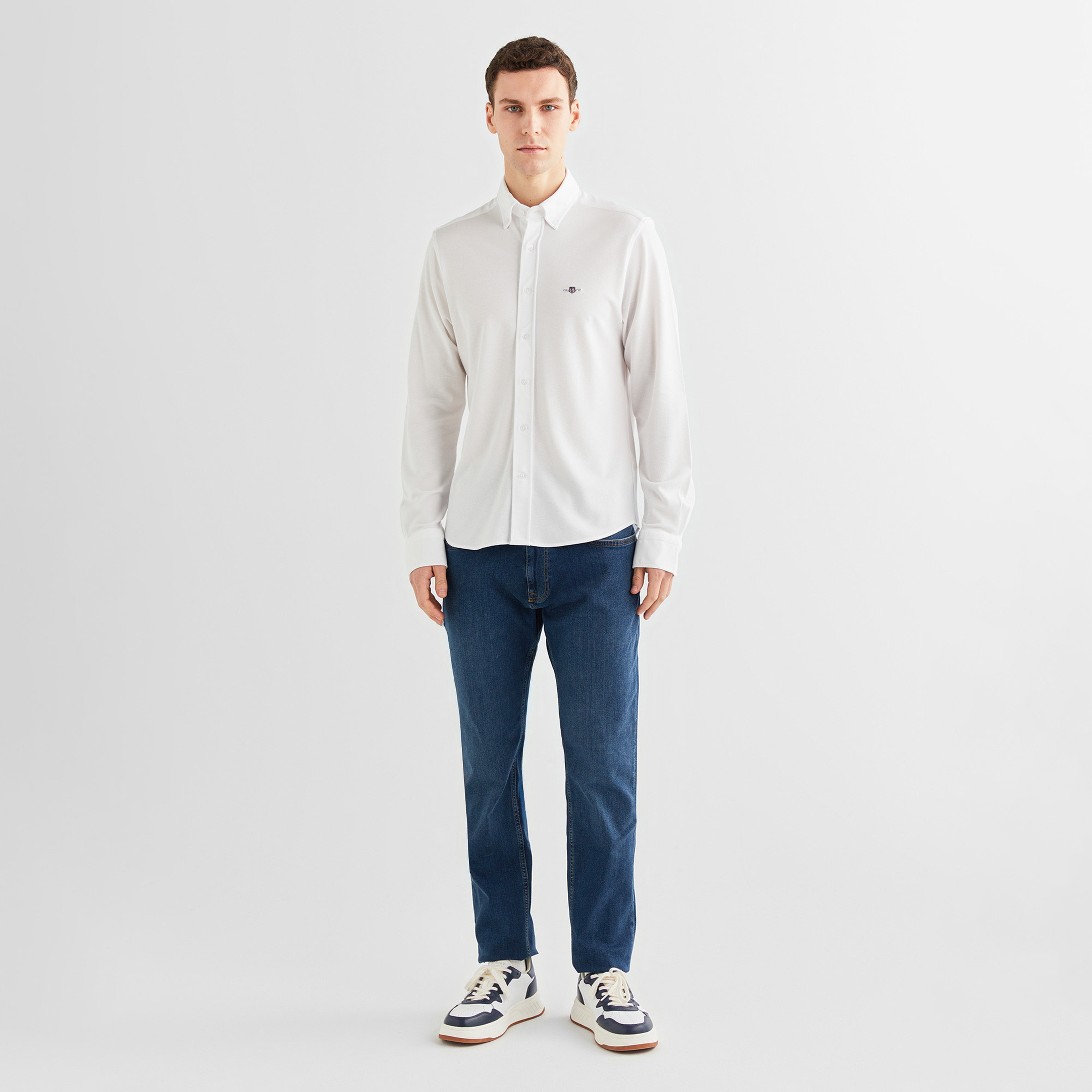 GANT Erkek Beyaz Regular Fit Gömlek