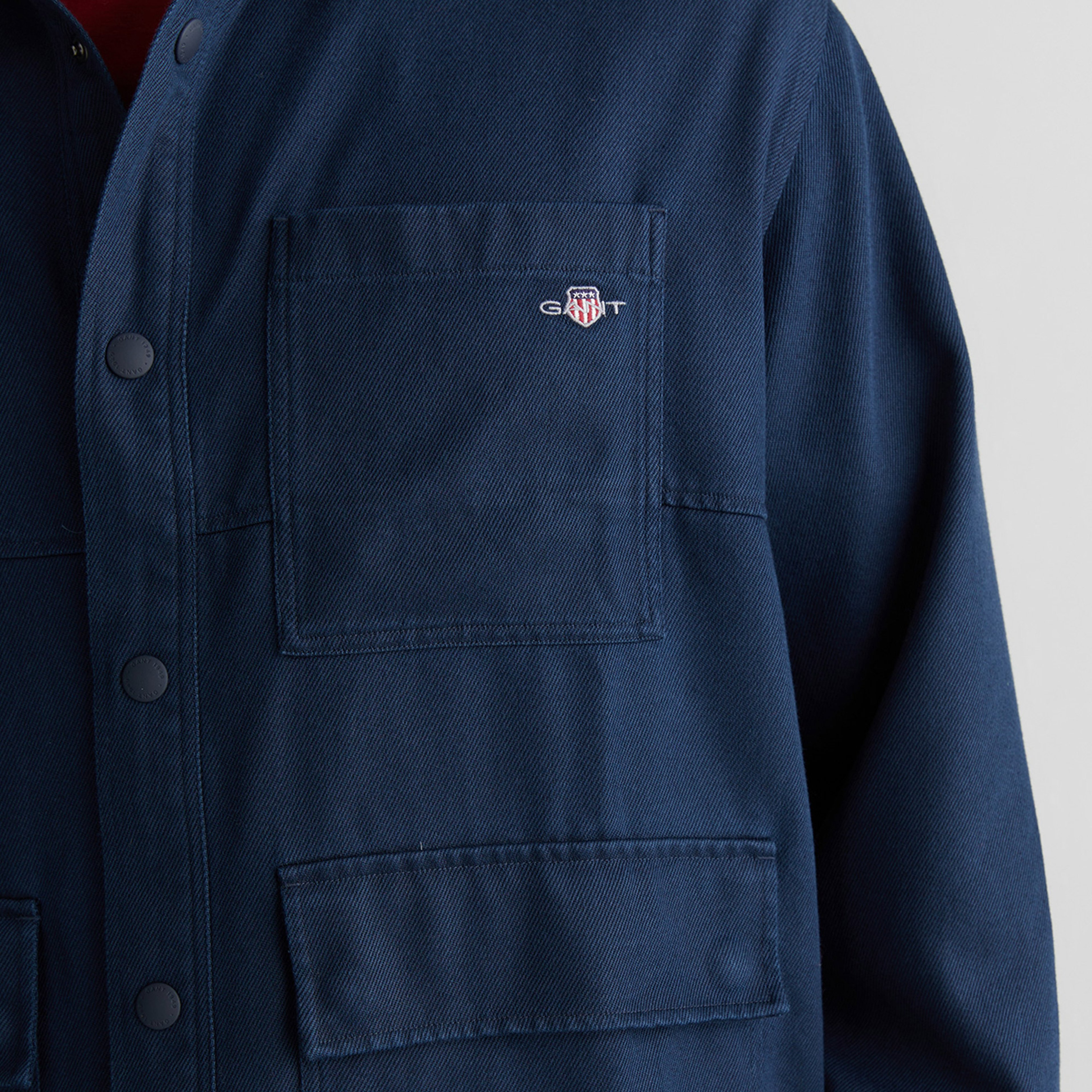 GANT Erkek Lacivert Oversize Fit Gömlek