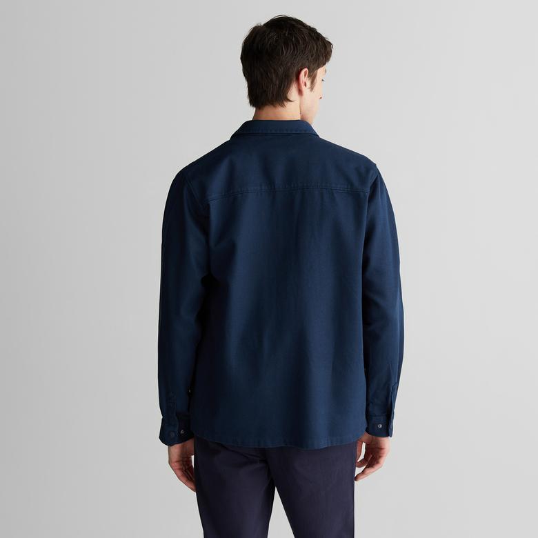 GANT Erkek Lacivert Oversize Fit Gömlek
