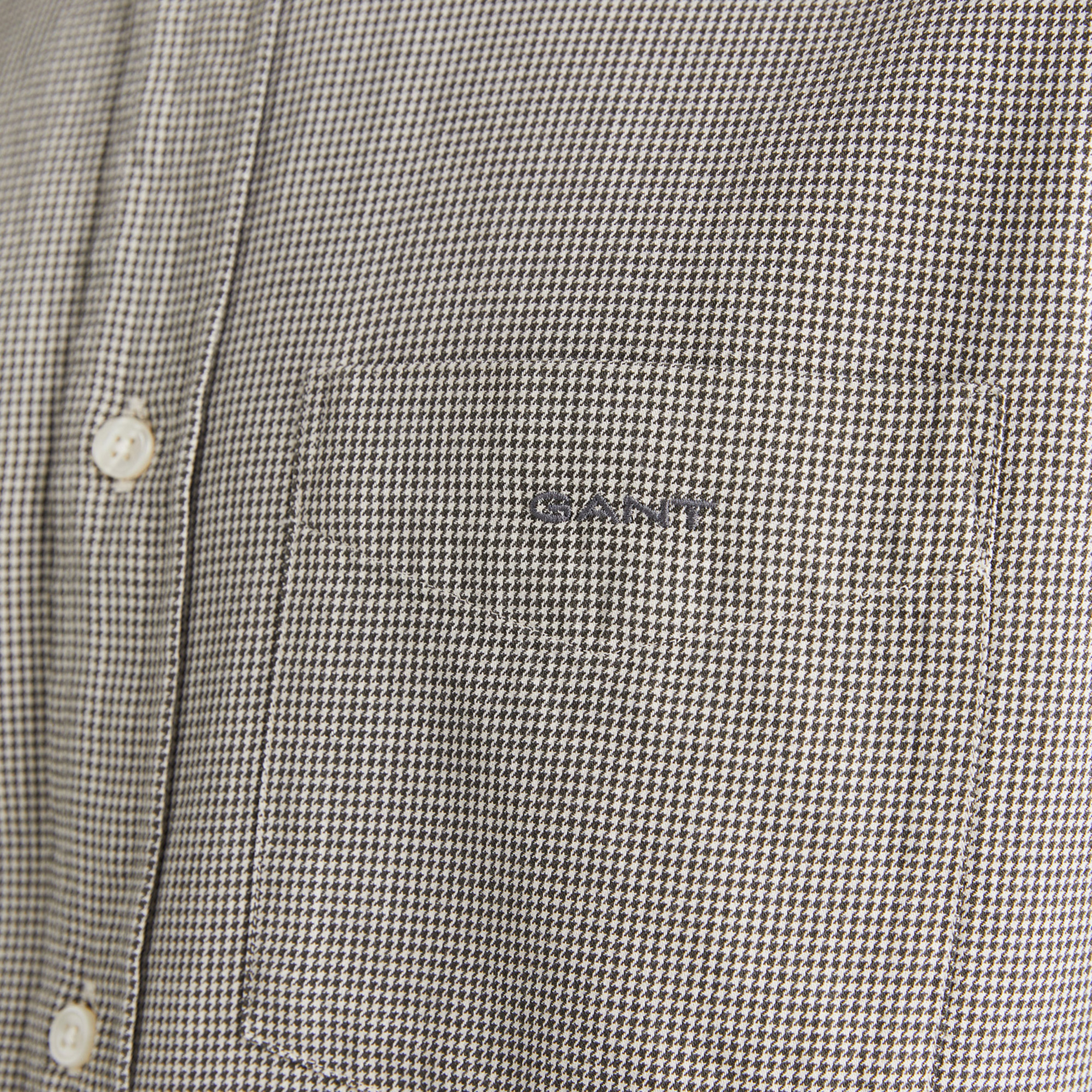GANT Erkek Gri Regular Fit Düğmeli Yaka Kareli Gömlek