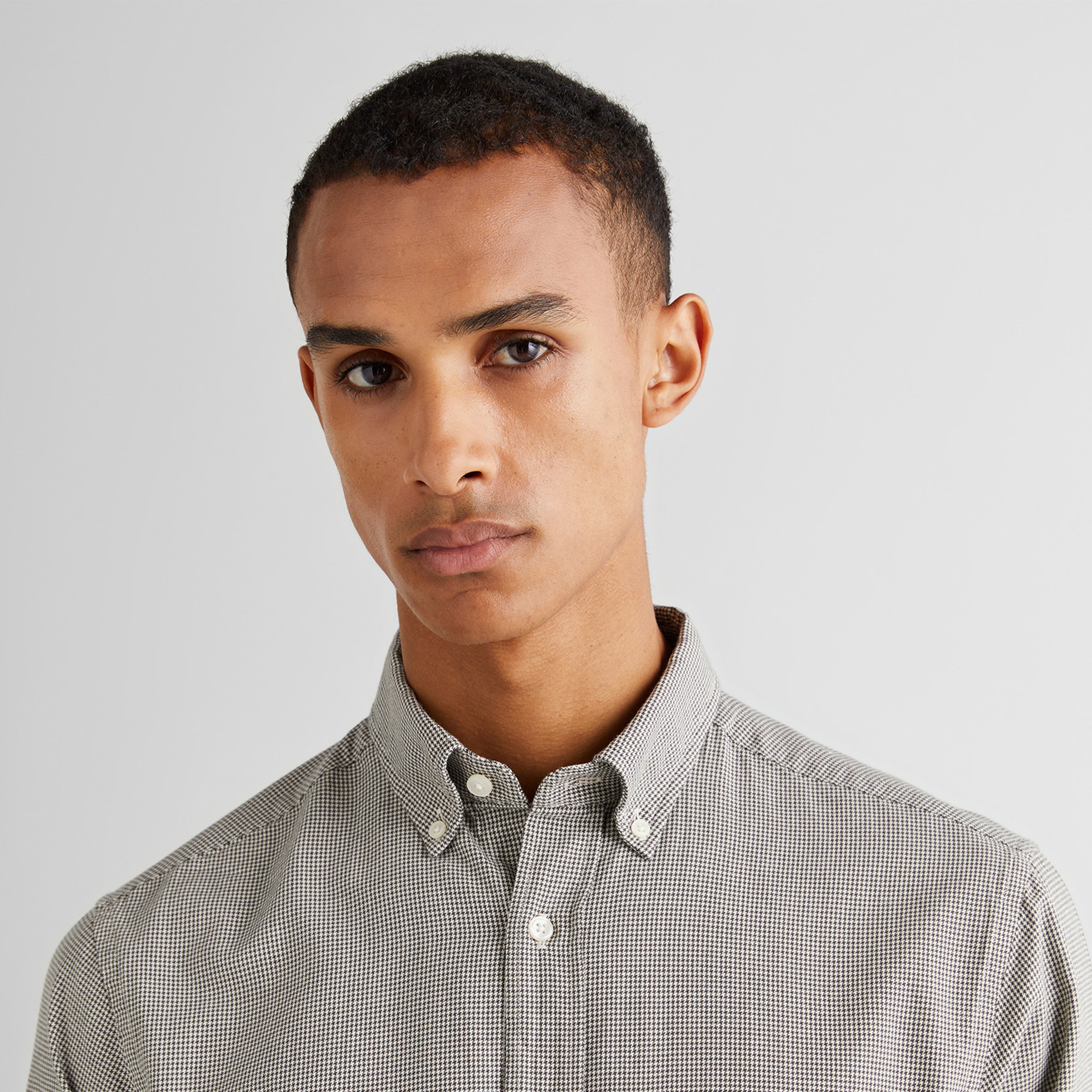 GANT Erkek Gri Regular Fit Düğmeli Yaka Kareli Gömlek