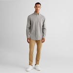 GANT Erkek Gri Regular Fit Düğmeli Yaka Kareli Gömlek