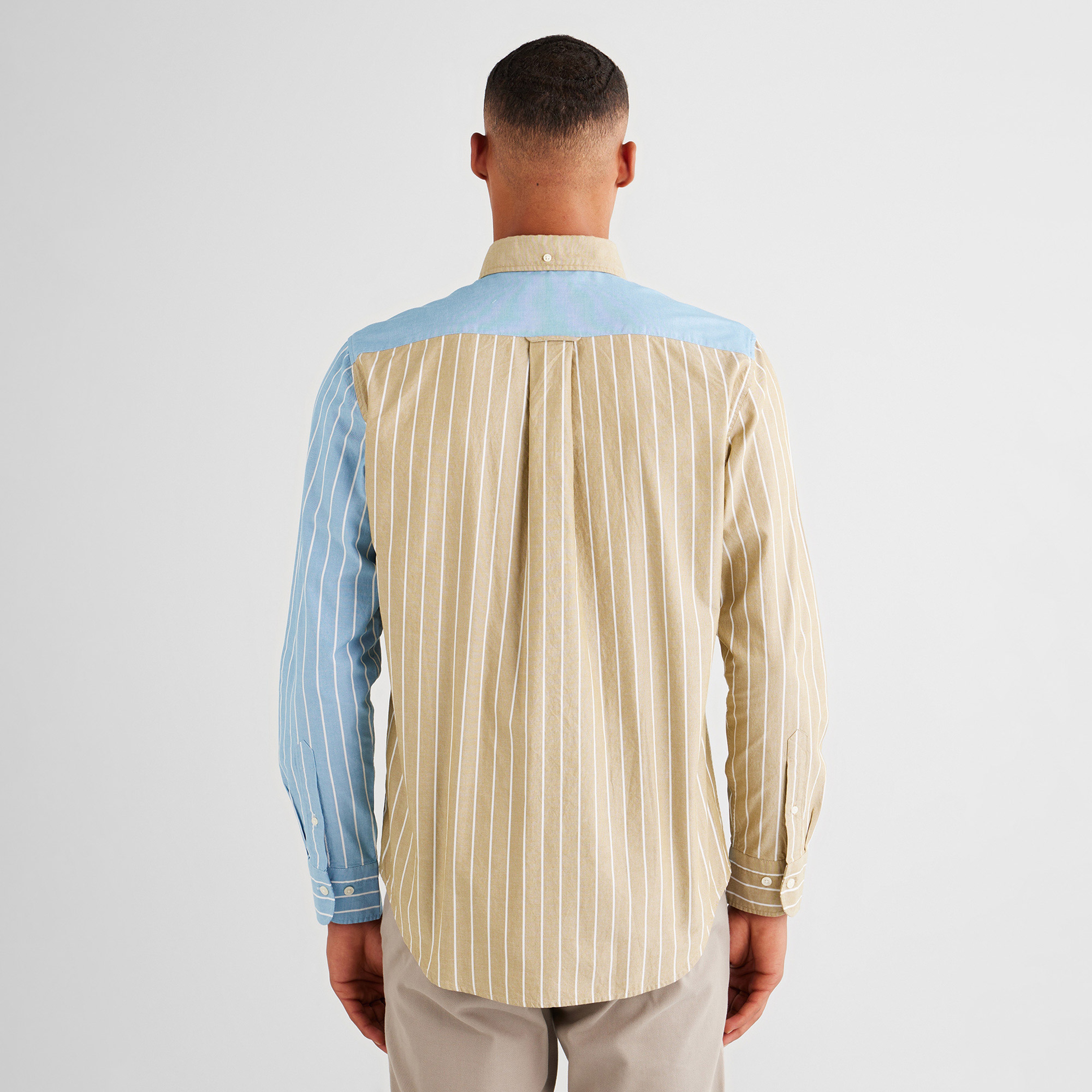 GANT Erkek Mavi Regular Fit Düğmeli Yaka Çizgili Gömlek