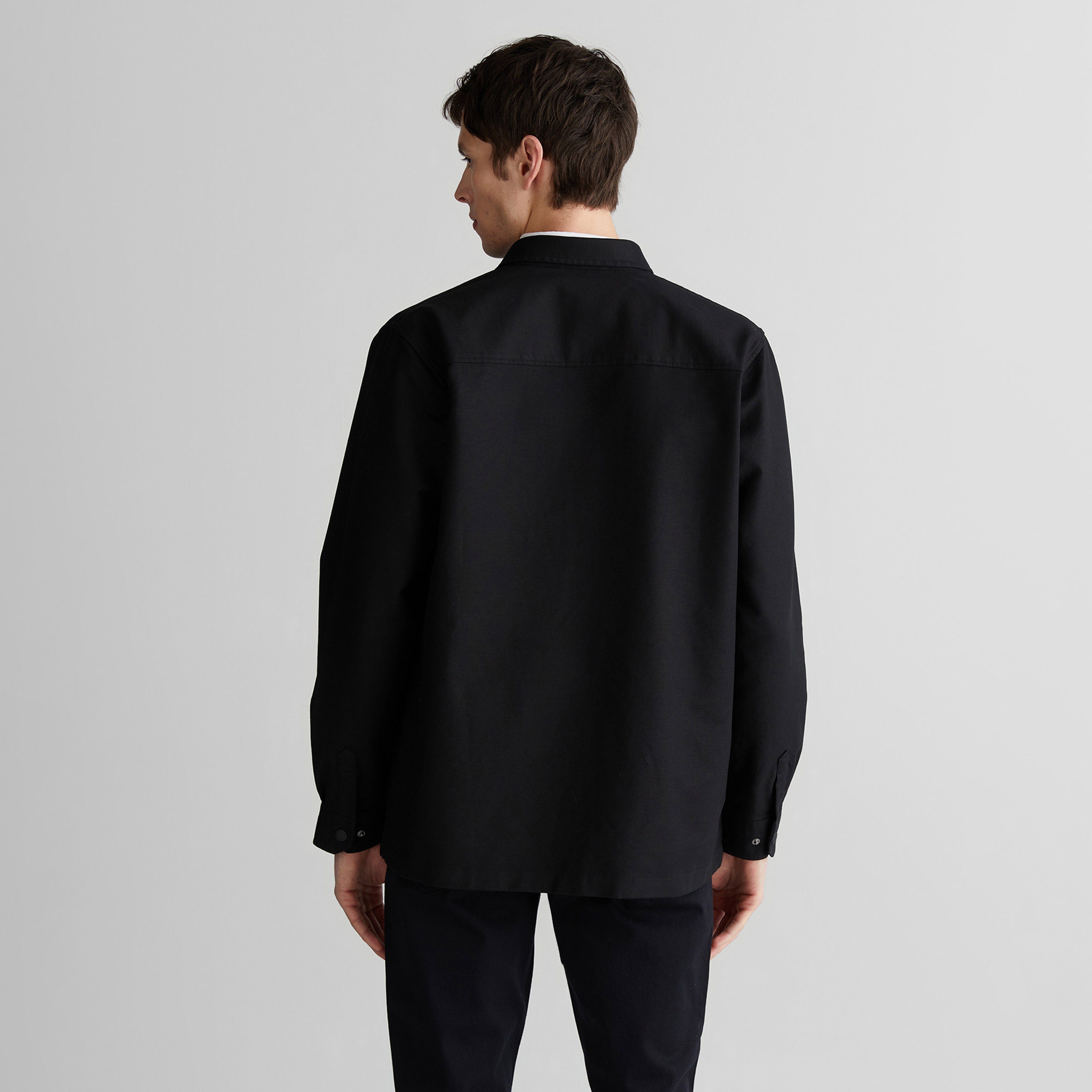 GANT Erkek Siyah Oversize Fit Logolu Gömlek
