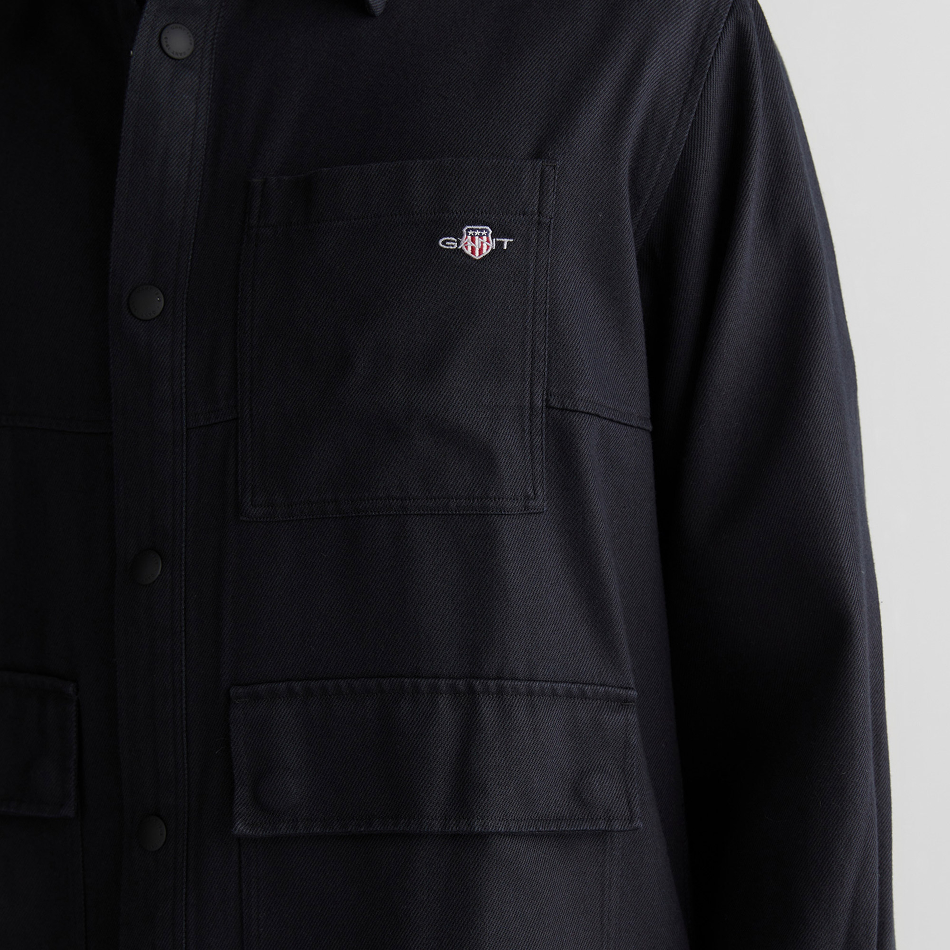 GANT Erkek Siyah Oversize Fit Gömlek