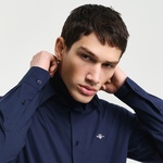 Gant Erkek Lacivert Slim Fit Gömlek