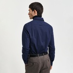 Gant Erkek Lacivert Slim Fit Gömlek