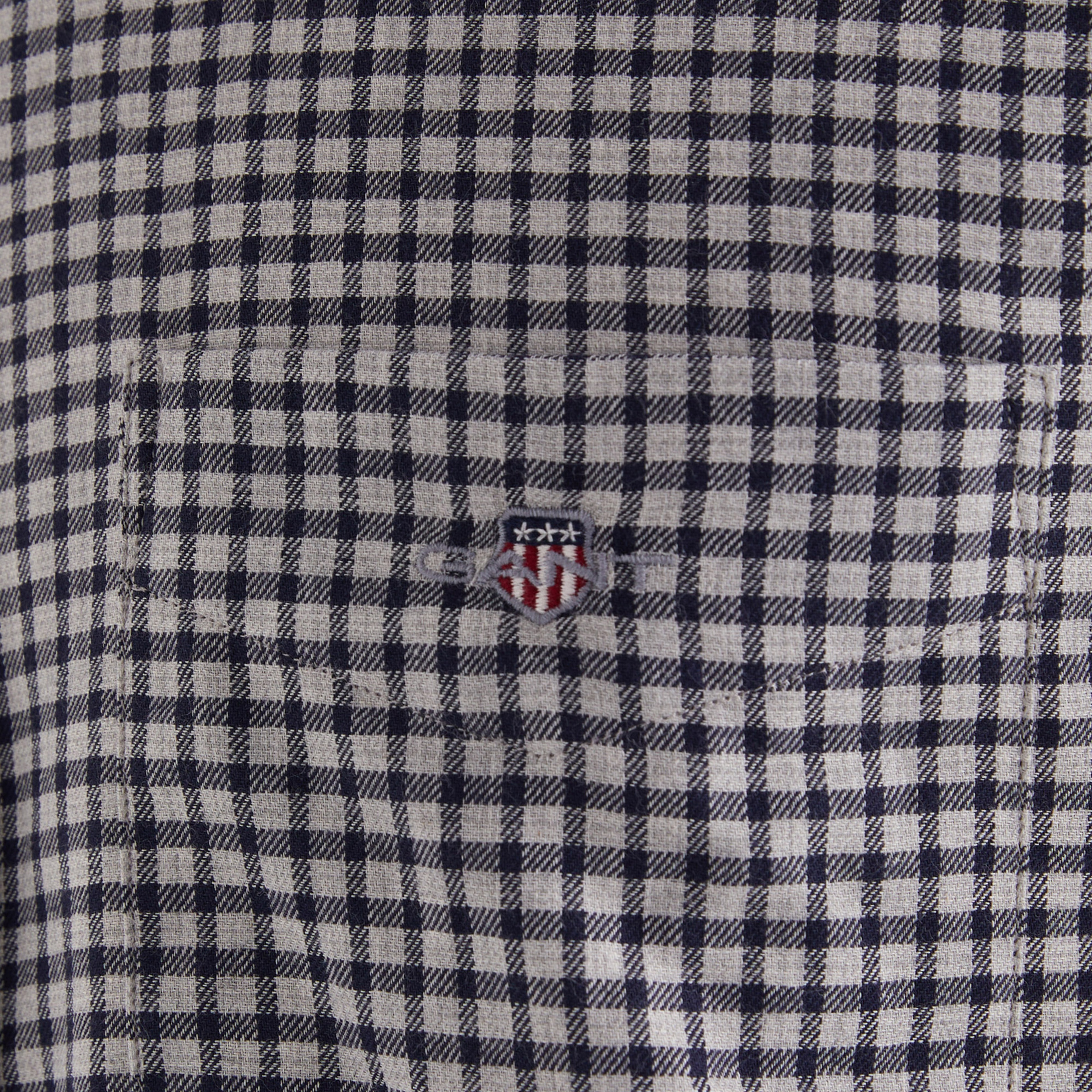 GANT Erkek Gri Regular Fit Düğmeli Yaka Kareli Gömlek