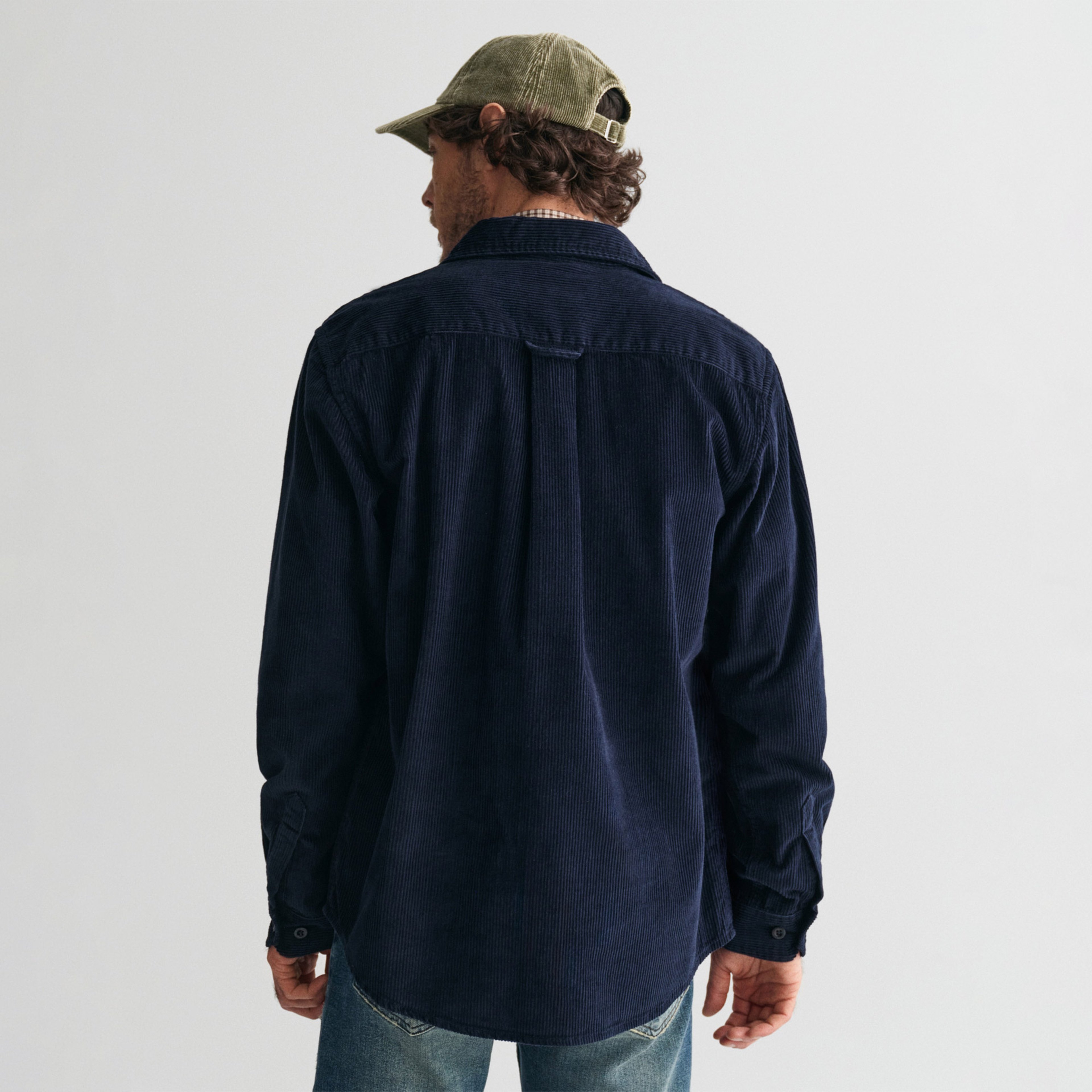 GANT Erkek Lacivert Regular Fit Kadife Gömlek
