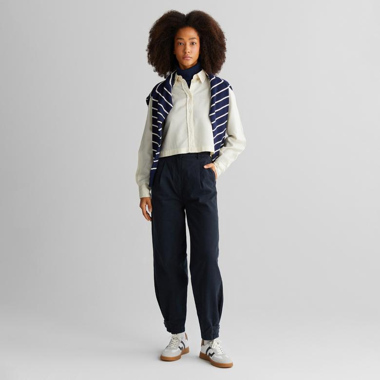 GANT Kadın Siyah Tapered Fit Pantolon