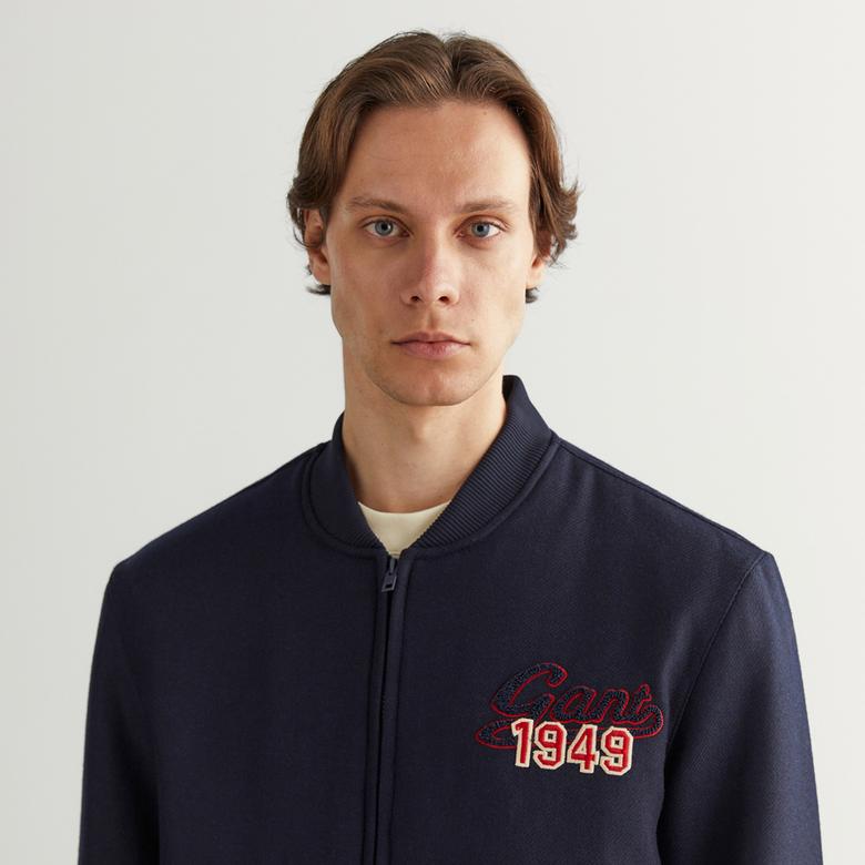 GANT Erkek Lacivert Oversize Fit Hakim Yaka Logolu Ceket