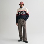 GANT Erkek Lacivert Relaxed Fit Bisiklet Yaka Logolu Kazak