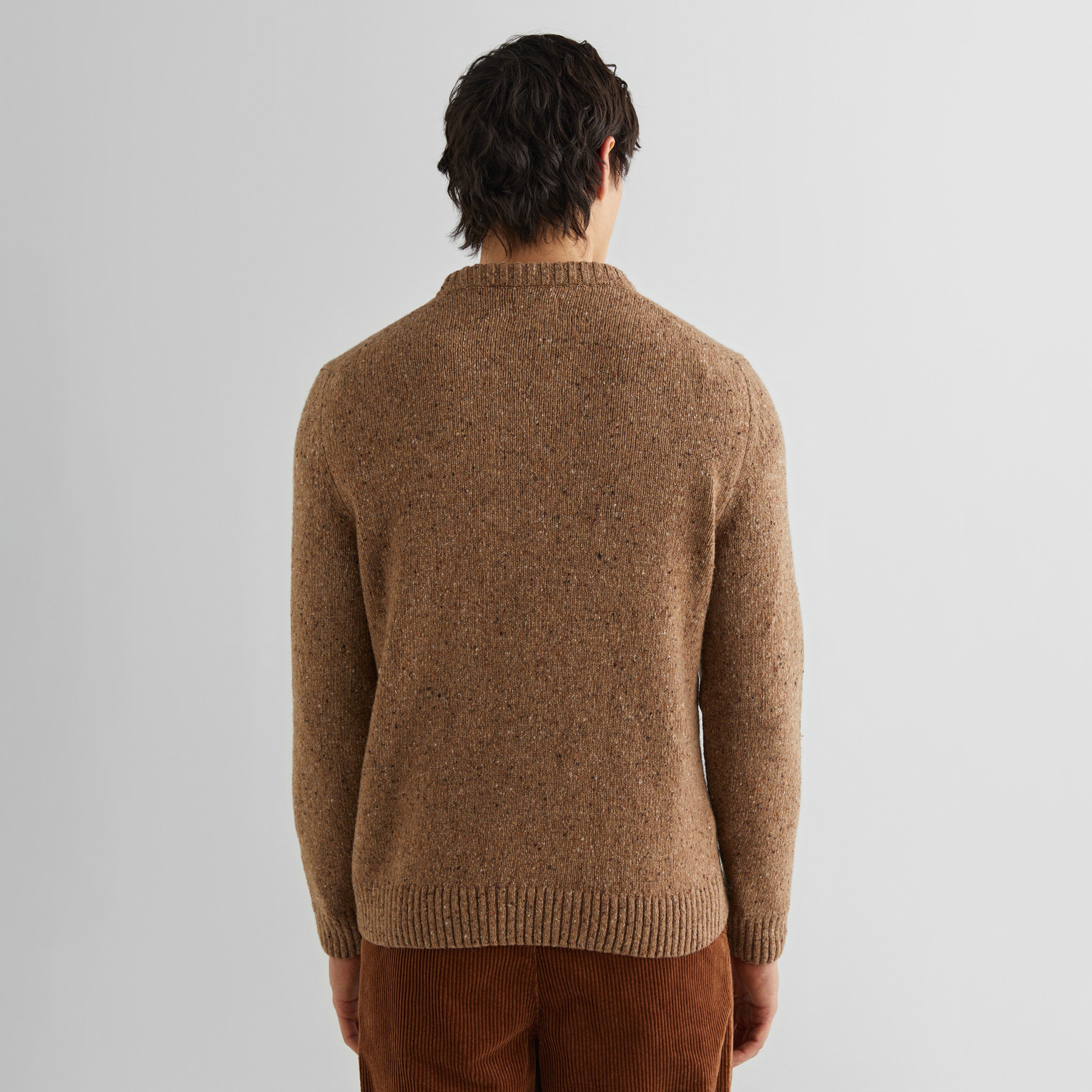 GANT Erkek Kahverengi Regular Fit Bisiklet Yaka Kazak