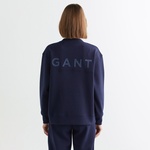 GANT Kadın Lacivert Oversize Fit Bisiklet Yaka Sweatshirt