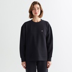 GANT Kadın Siyah Oversize Fit Bisiklet Yaka Sweatshirt