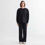 GANT Kadın Siyah Oversize Fit Bisiklet Yaka Sweatshirt
