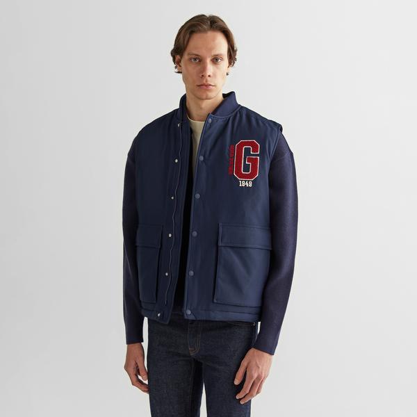 GANT Erkek Lacivert Regular Fit Hakim Yaka Logolu Yelek