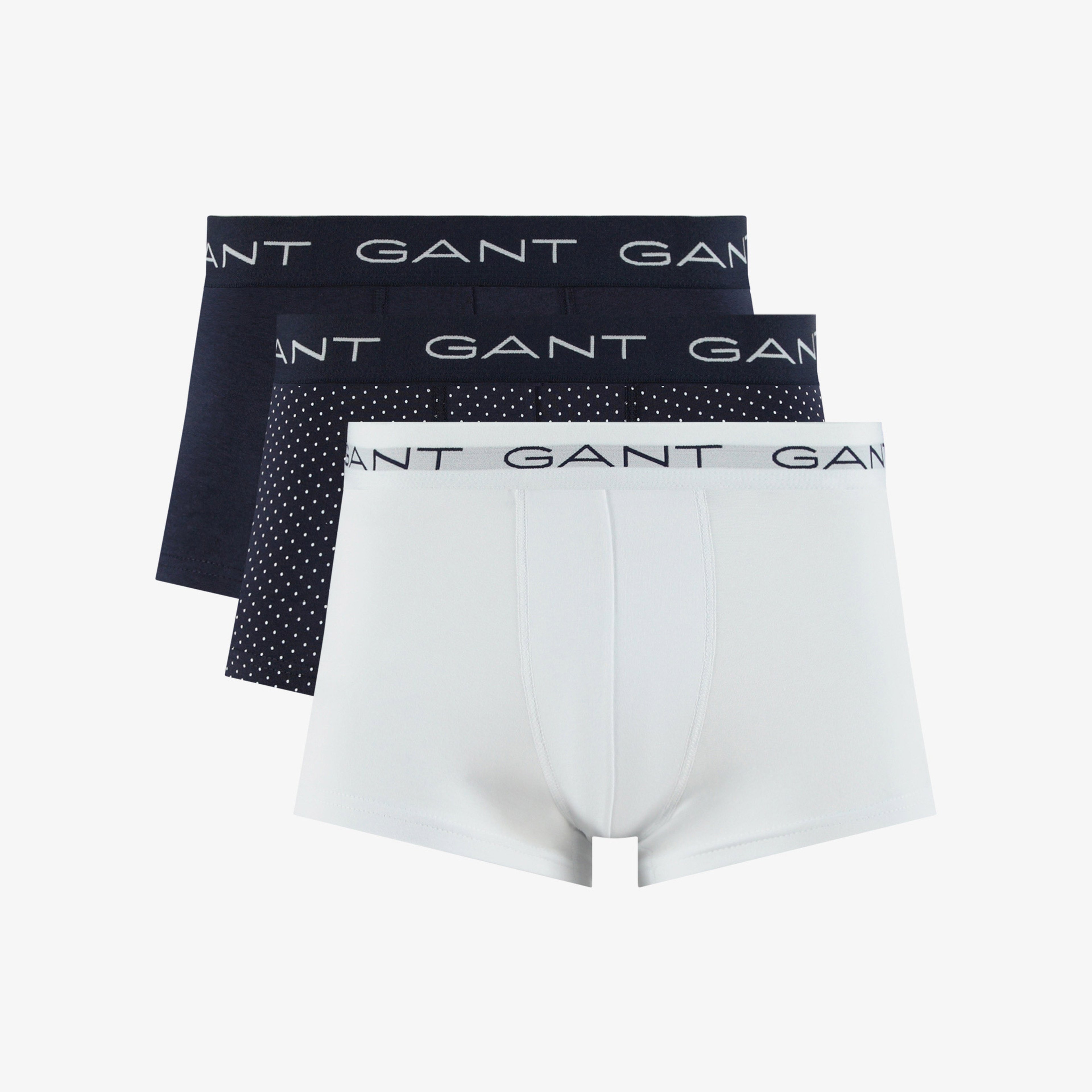 GANT Erkek Lacivert Slim Fit Puantiyeli 3'lü Boxer