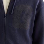 GANT Erkek Lacivert Regular Fit Kapüşonlu Logolu Hırka