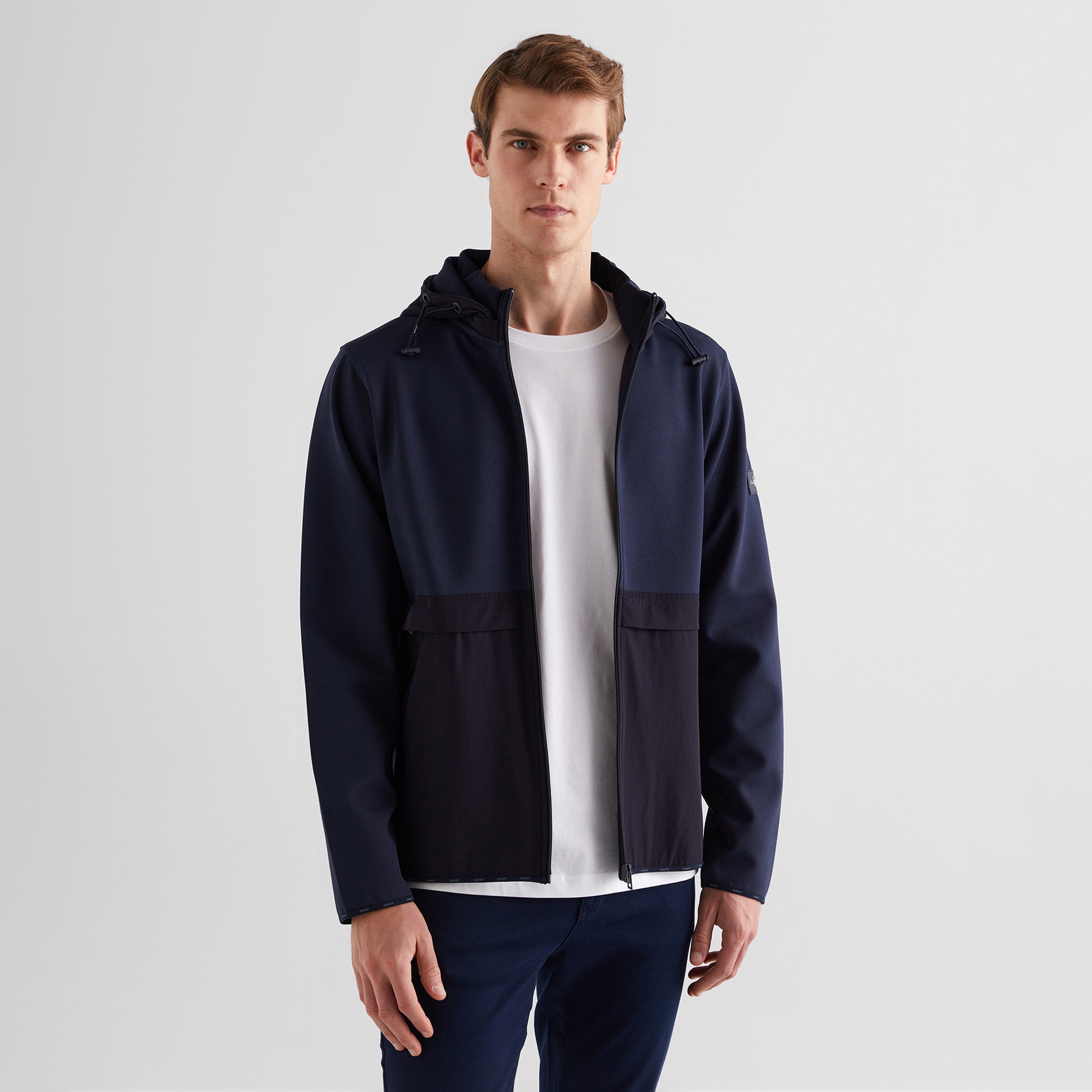 GANT Erkek Lacivert Regular Fit Kapüşonlu Sweatshirt