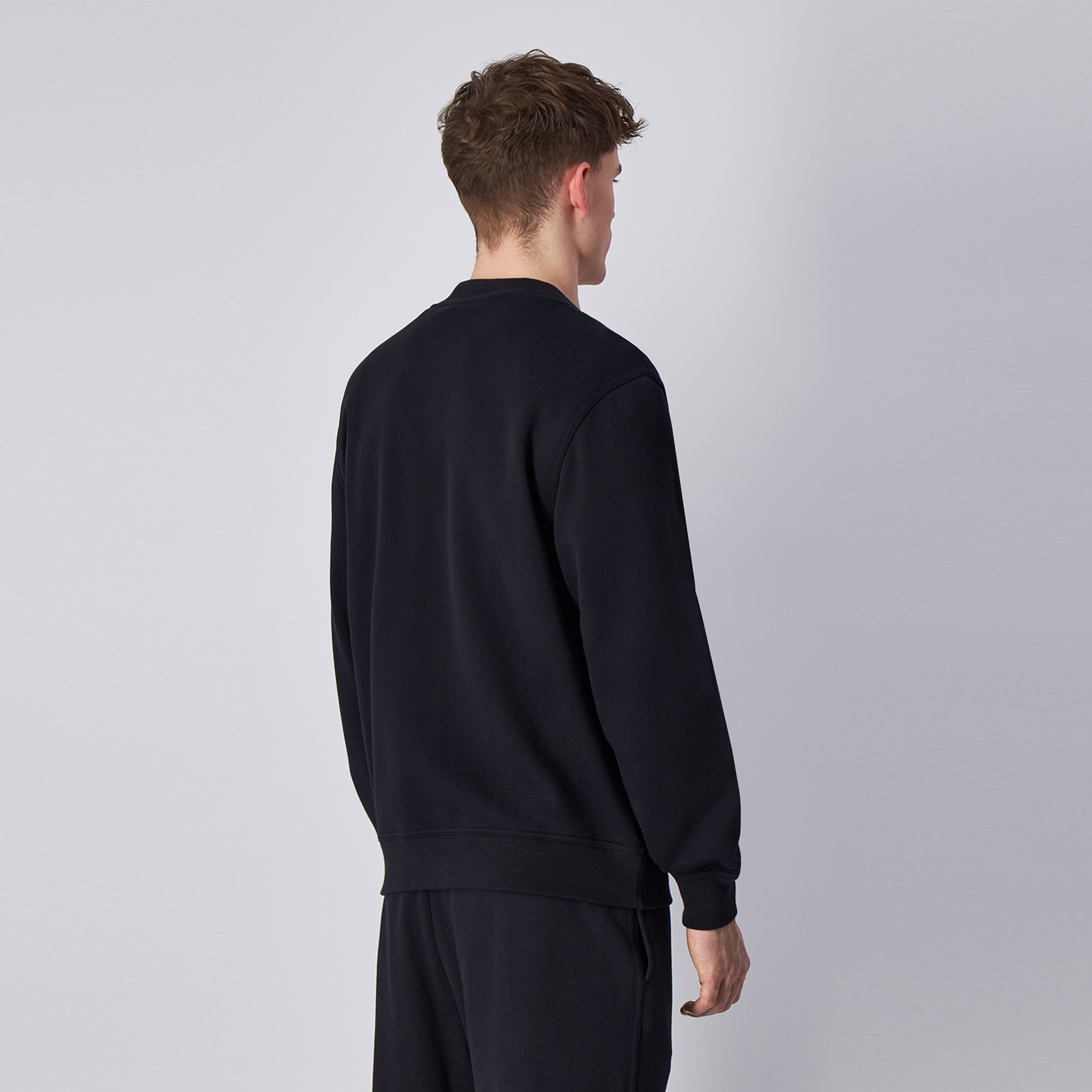 Champion Big C Logo Fleece Bomber Erkek Siyah Ceket