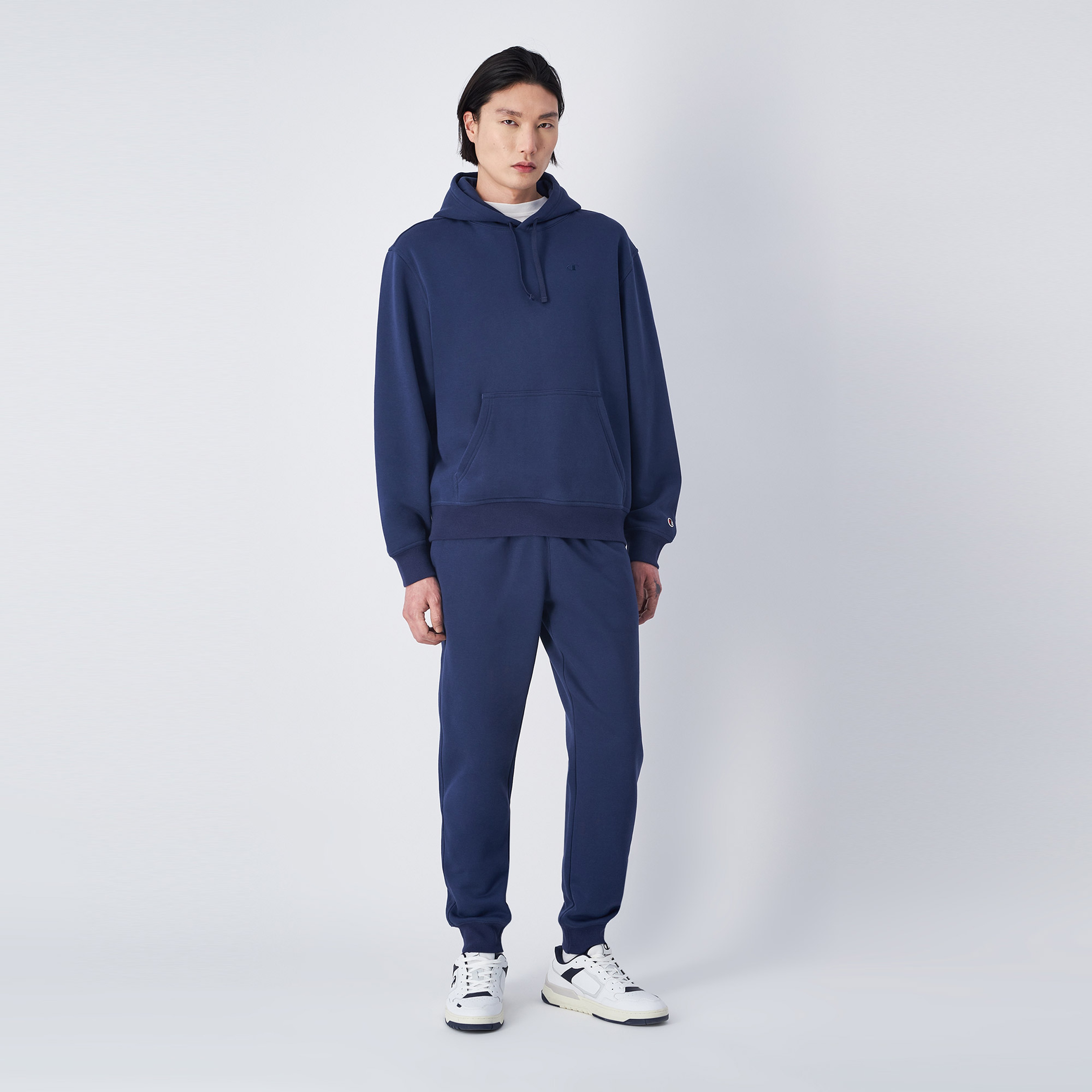 Champion Tonal C Logo Fleece Jogger Erkek Lacivert Eşofman Altı
