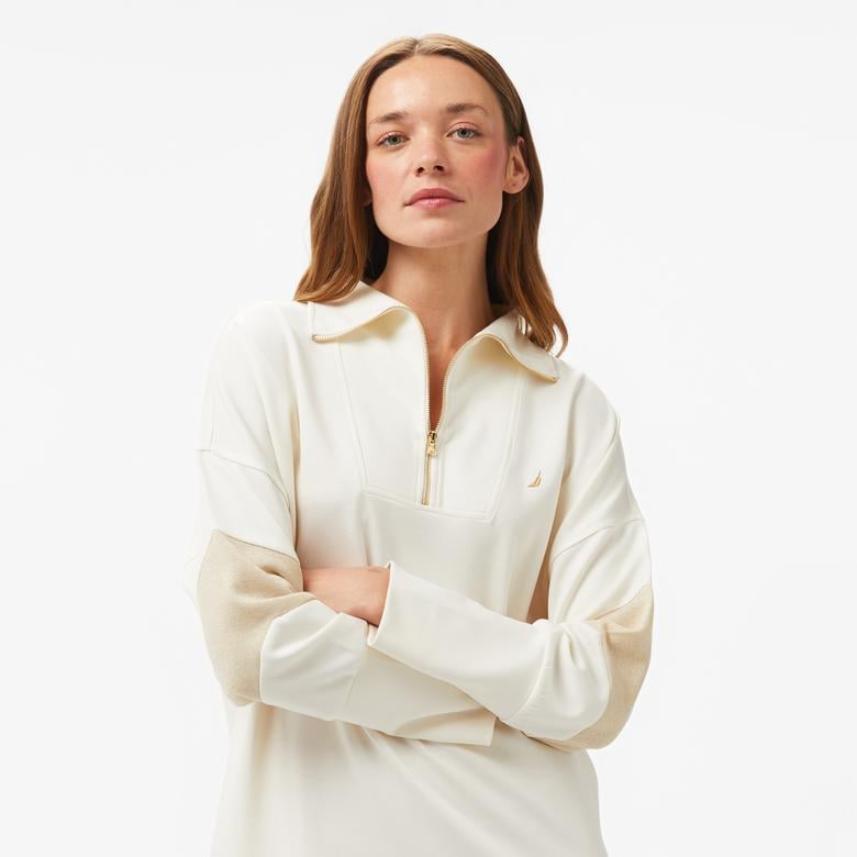 Nautica Kadın Beyaz Uzun Kollu Regular Fit Elbise