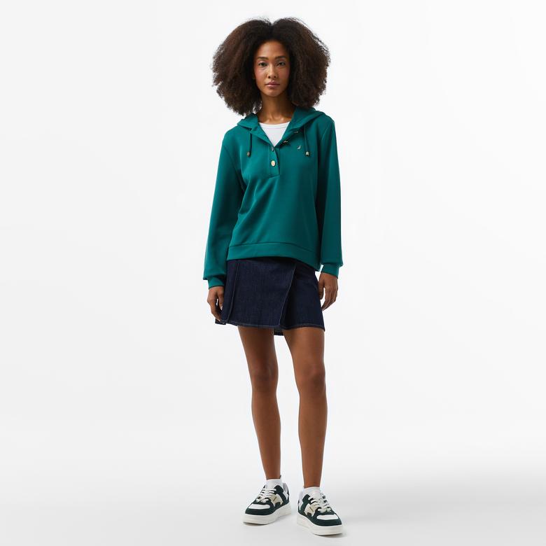 Nautica Kadın Yeşil Regular Fit Sweatshirt