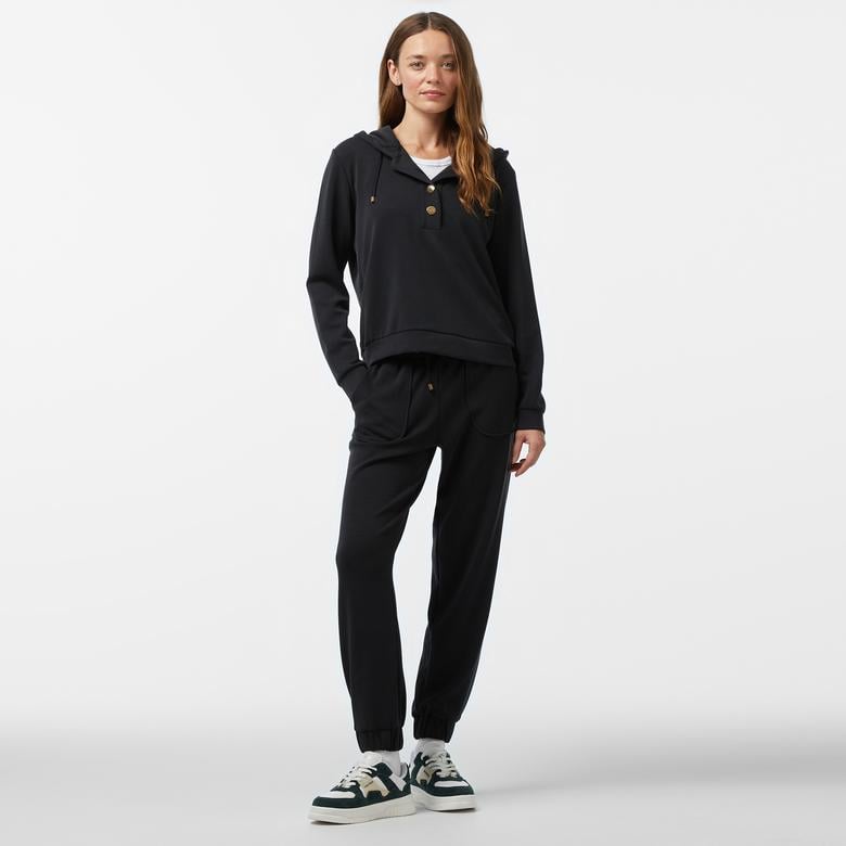 Nautica Kadın Siyah Regular Fit Eşofman Altı