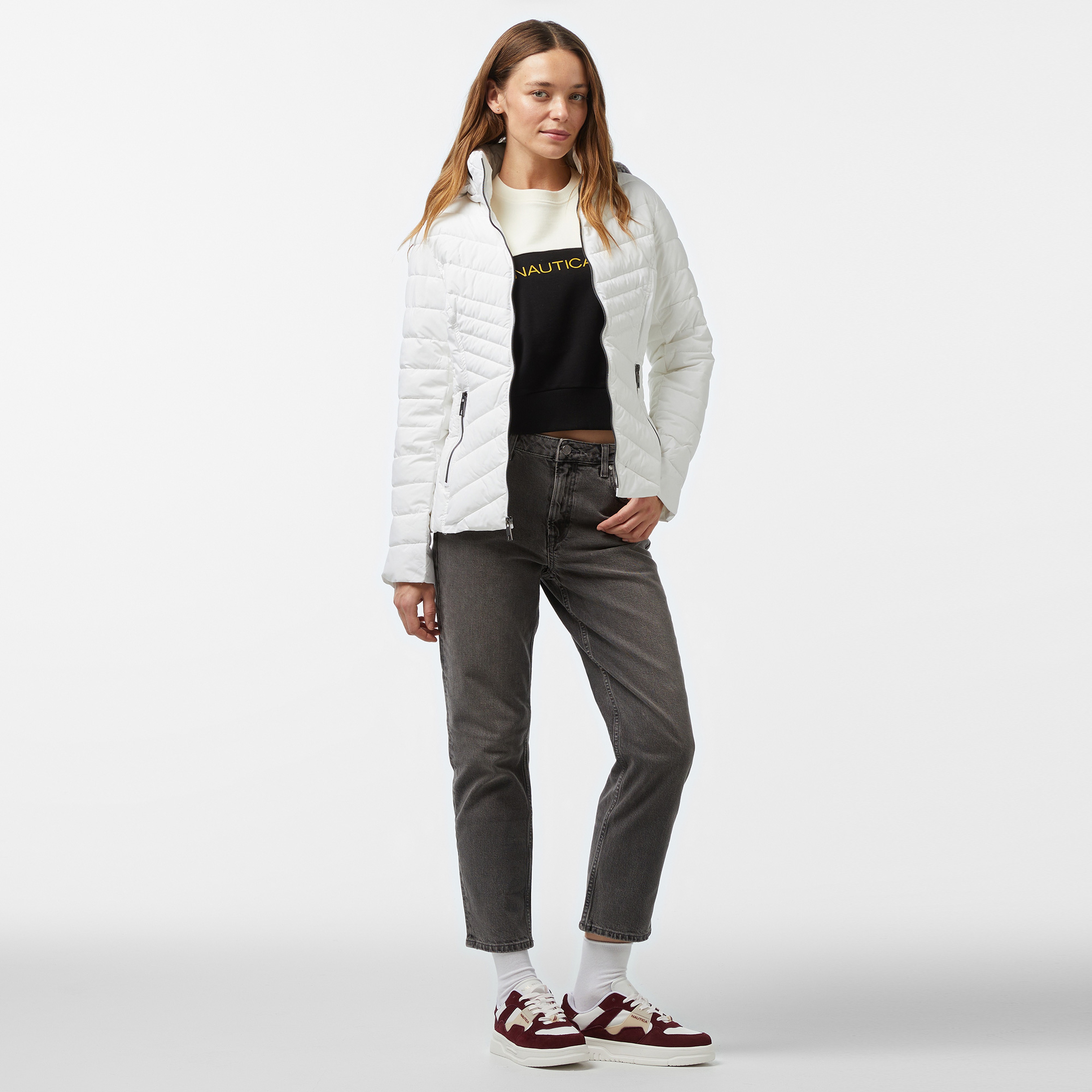 Nautica Kadın Beyaz Mont