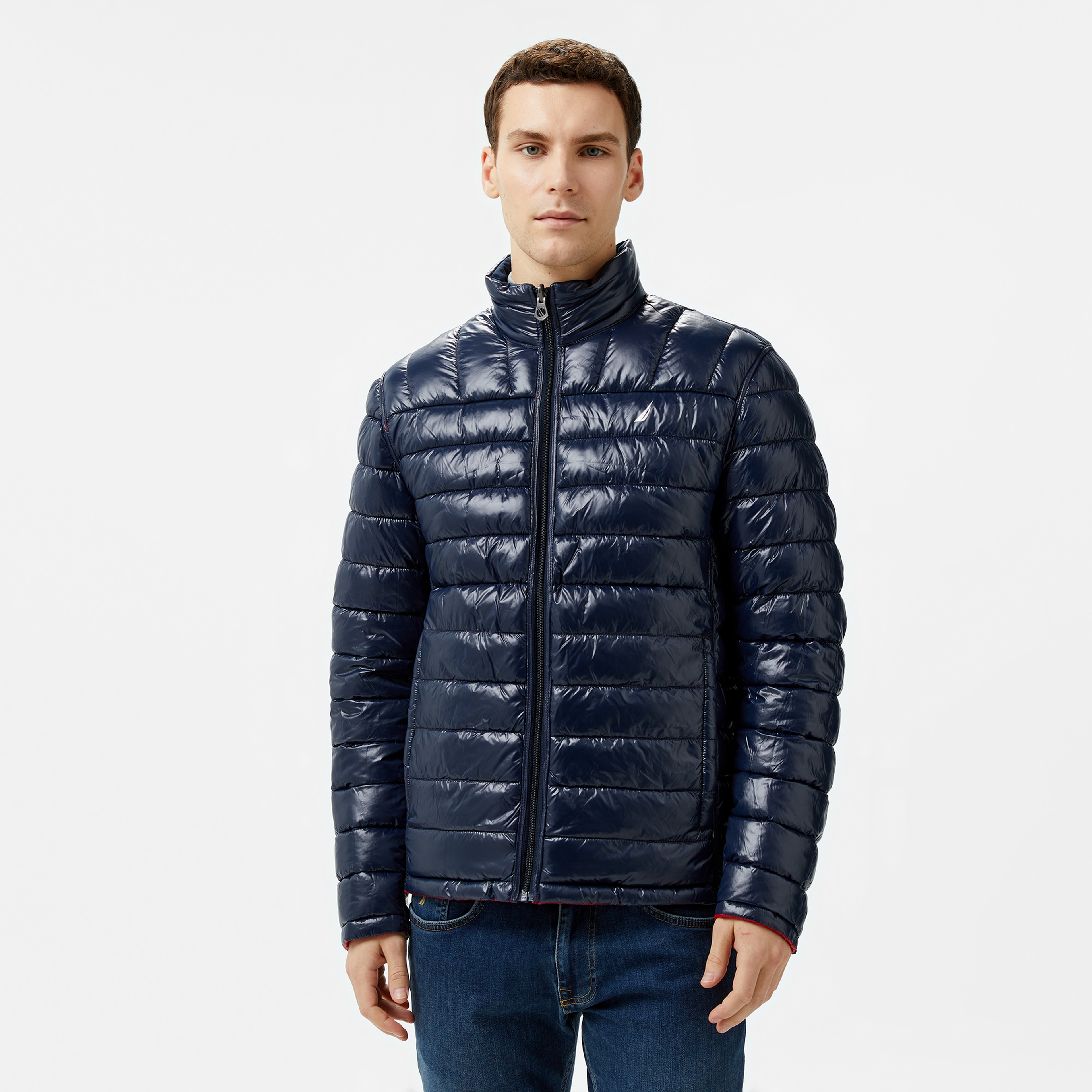 Nautica Erkek Kırmızı & Lacivert Çift Taraflı Mont