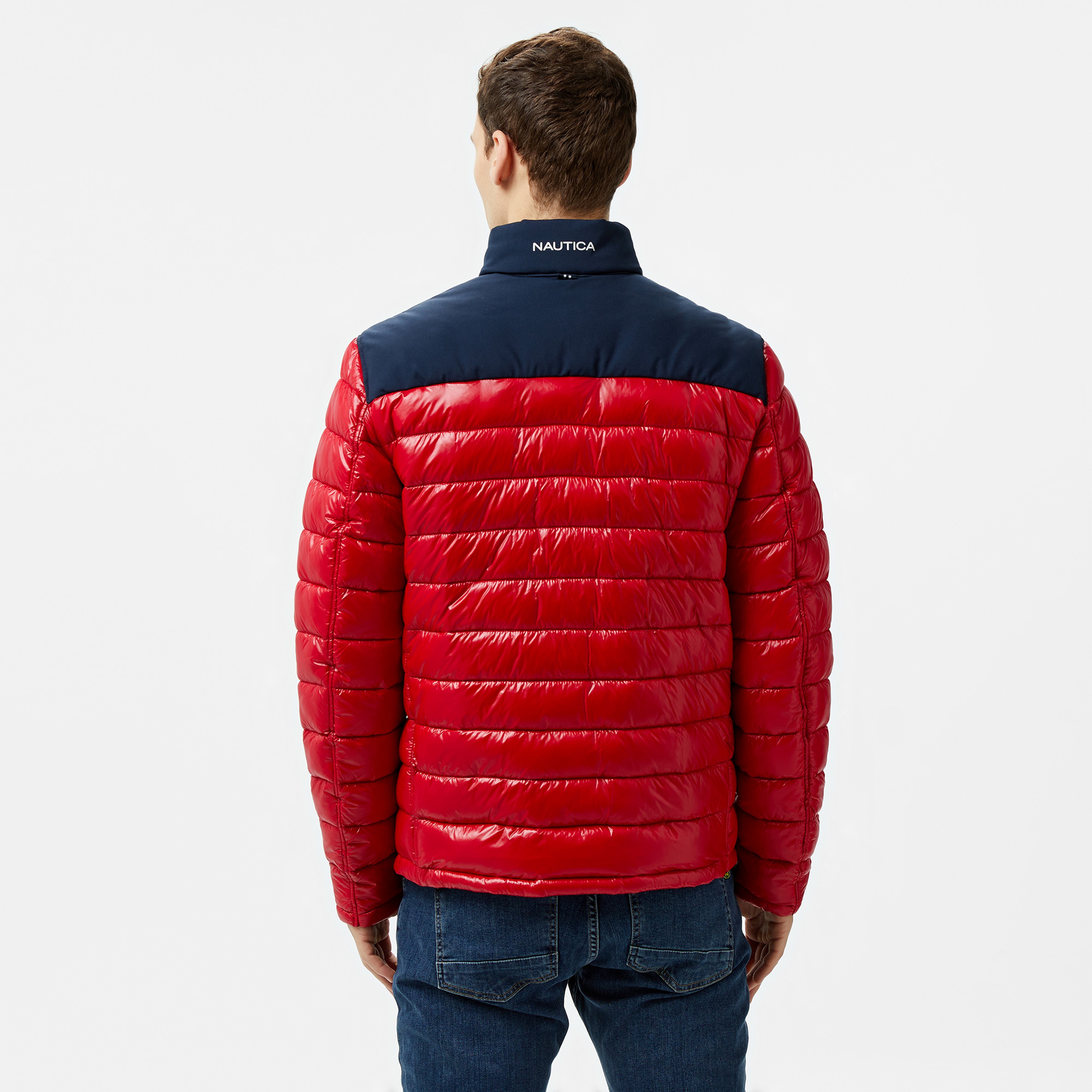 Nautica Erkek Kırmızı & Lacivert Çift Taraflı Mont