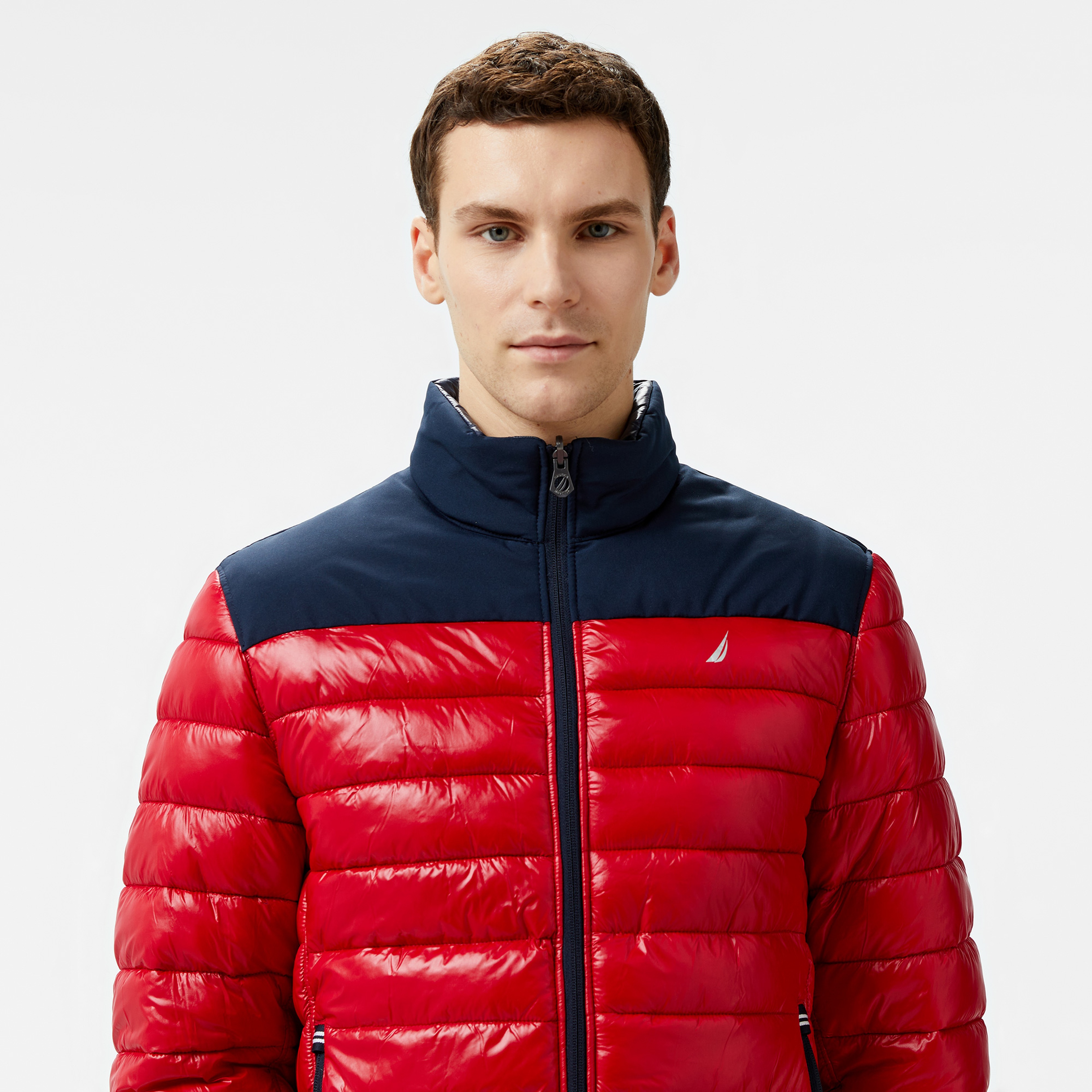 Nautica Erkek Kırmızı & Lacivert Çift Taraflı Mont