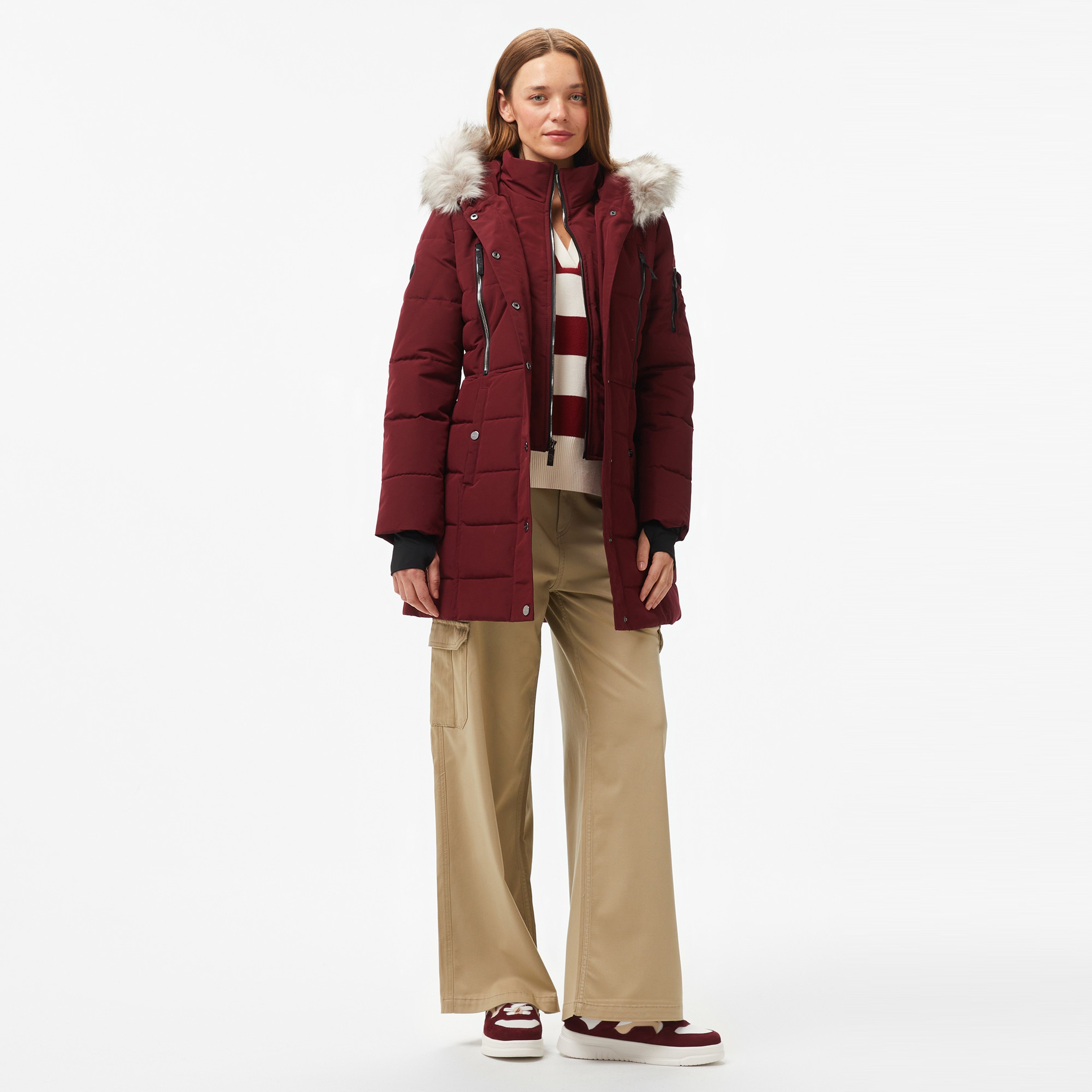 Nautica Kadın Bordo Mont