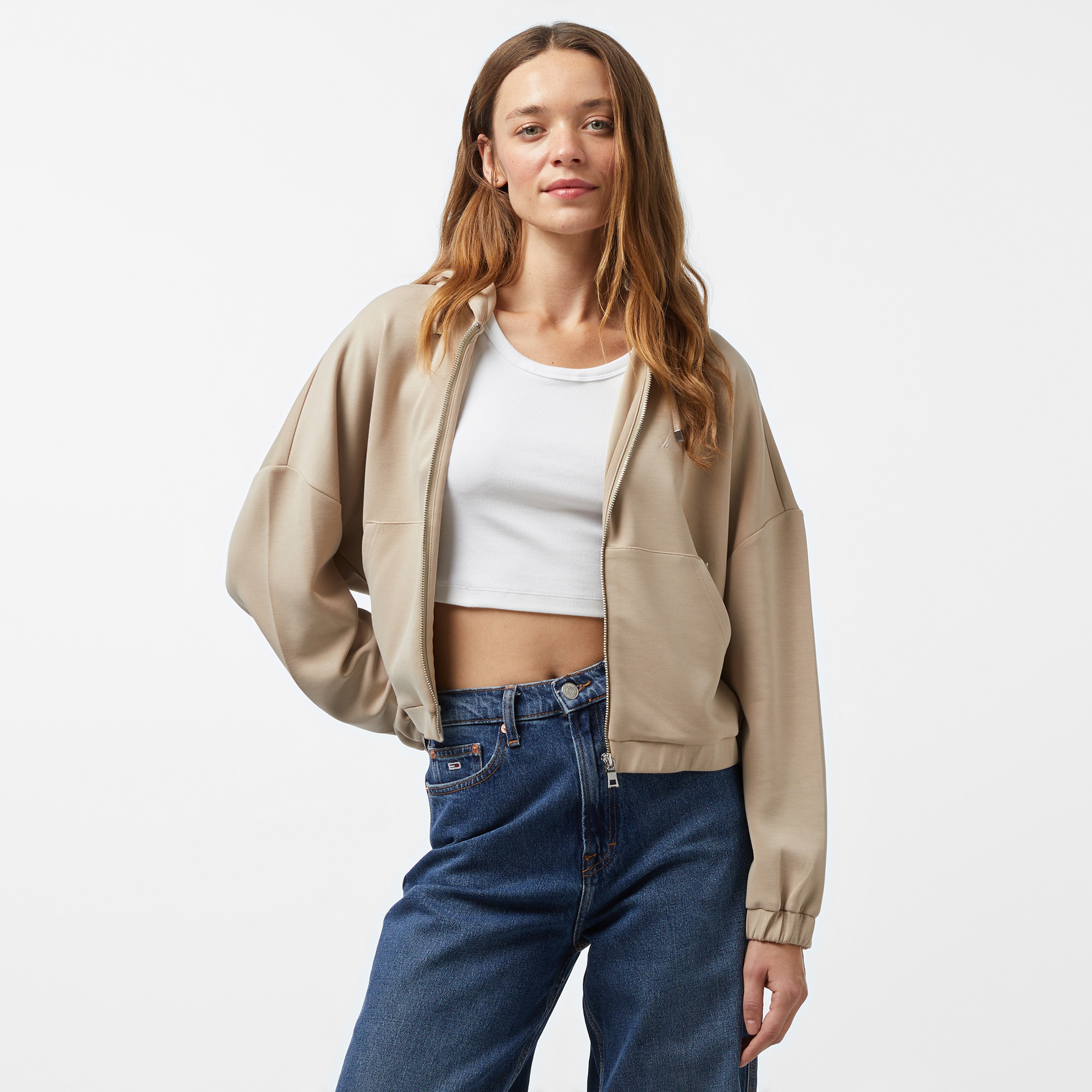 Nautica Kadın Bej Regular Fit Sweatshirt