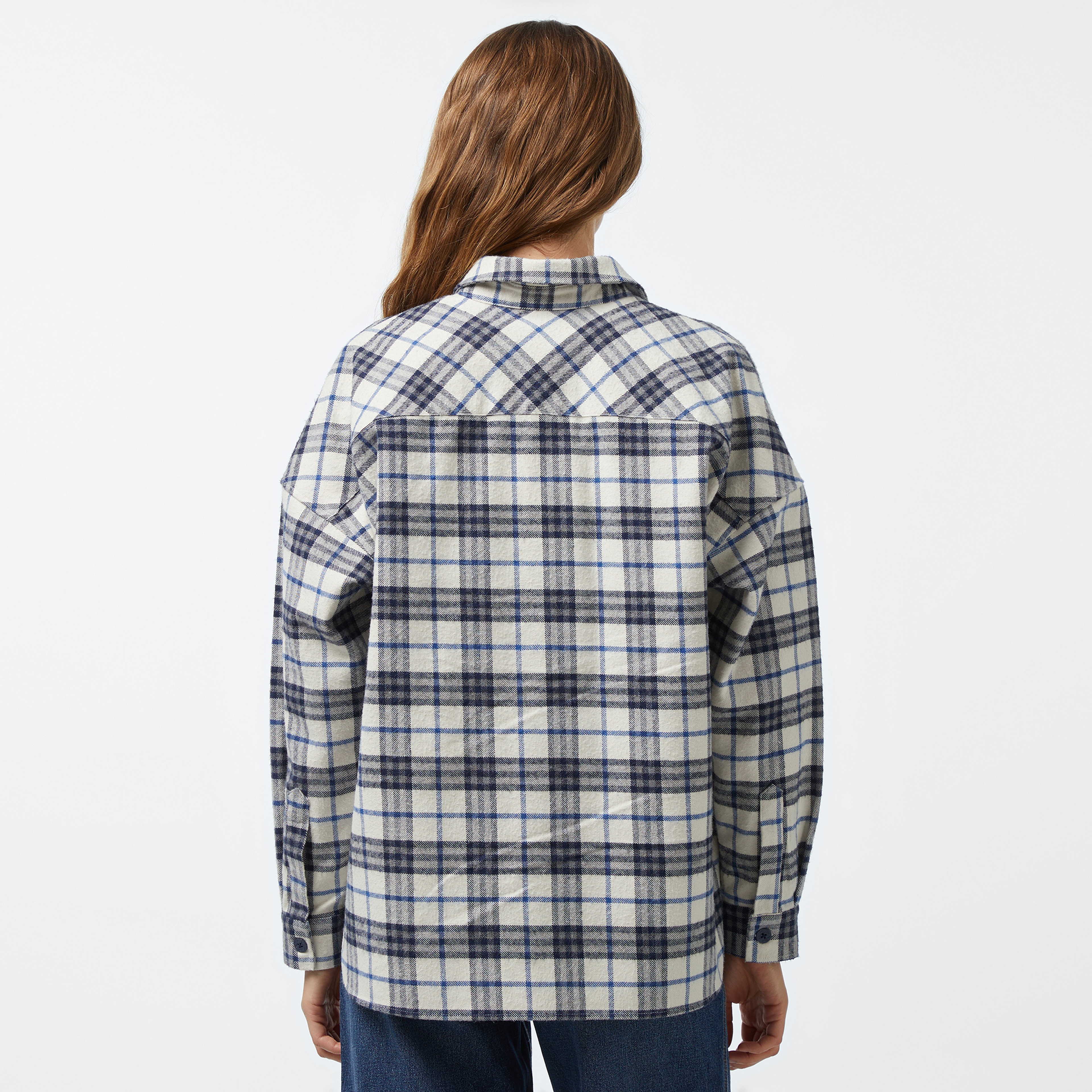 Nautica Kadın Beyaz Oversize Fit Gömlek