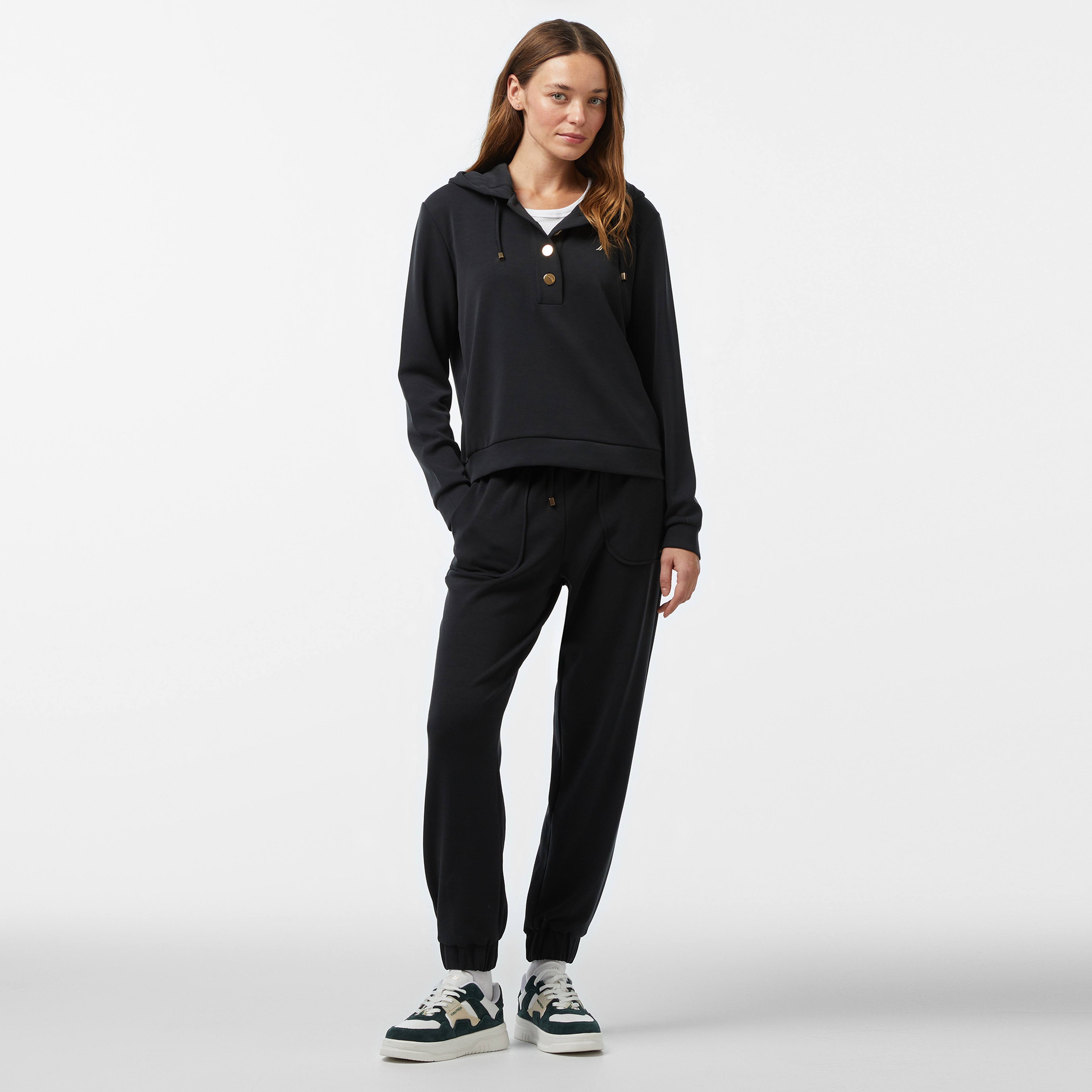 Nautica Kadın Siyah Regular Fit Sweatshirt
