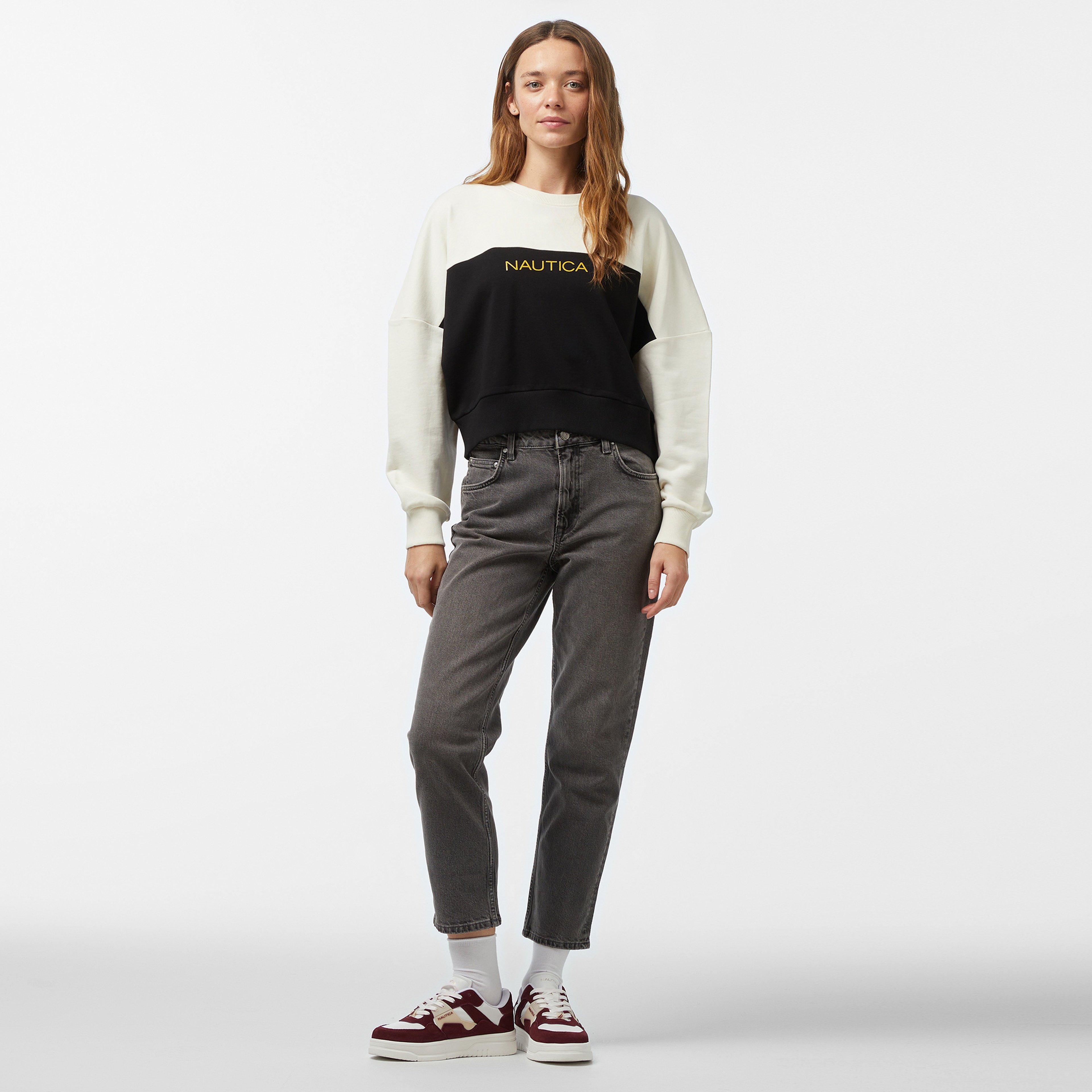 Nautica Kadın Siyah Regular Fit Sweatshirt