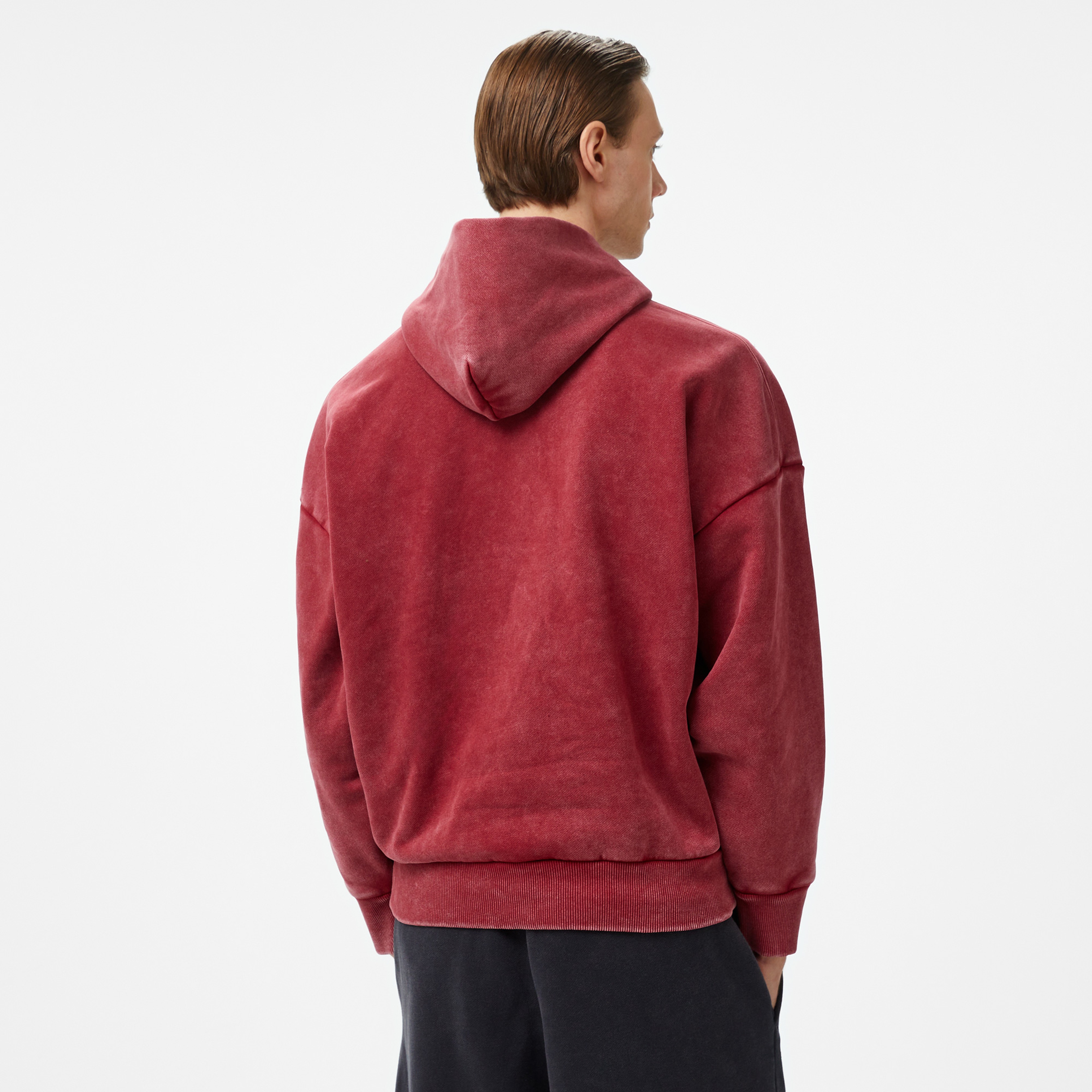Under Armour icon Hwt Flc Wash Os  Erkek Bordo Hoodie