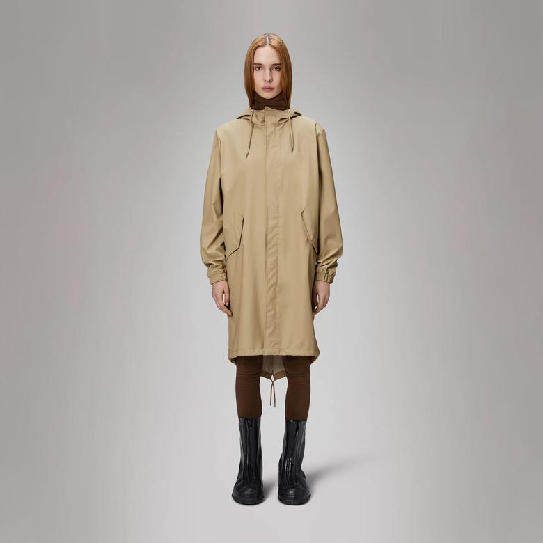 Rains Fishtail Parka W3 Kadın Krem Yağmurluk