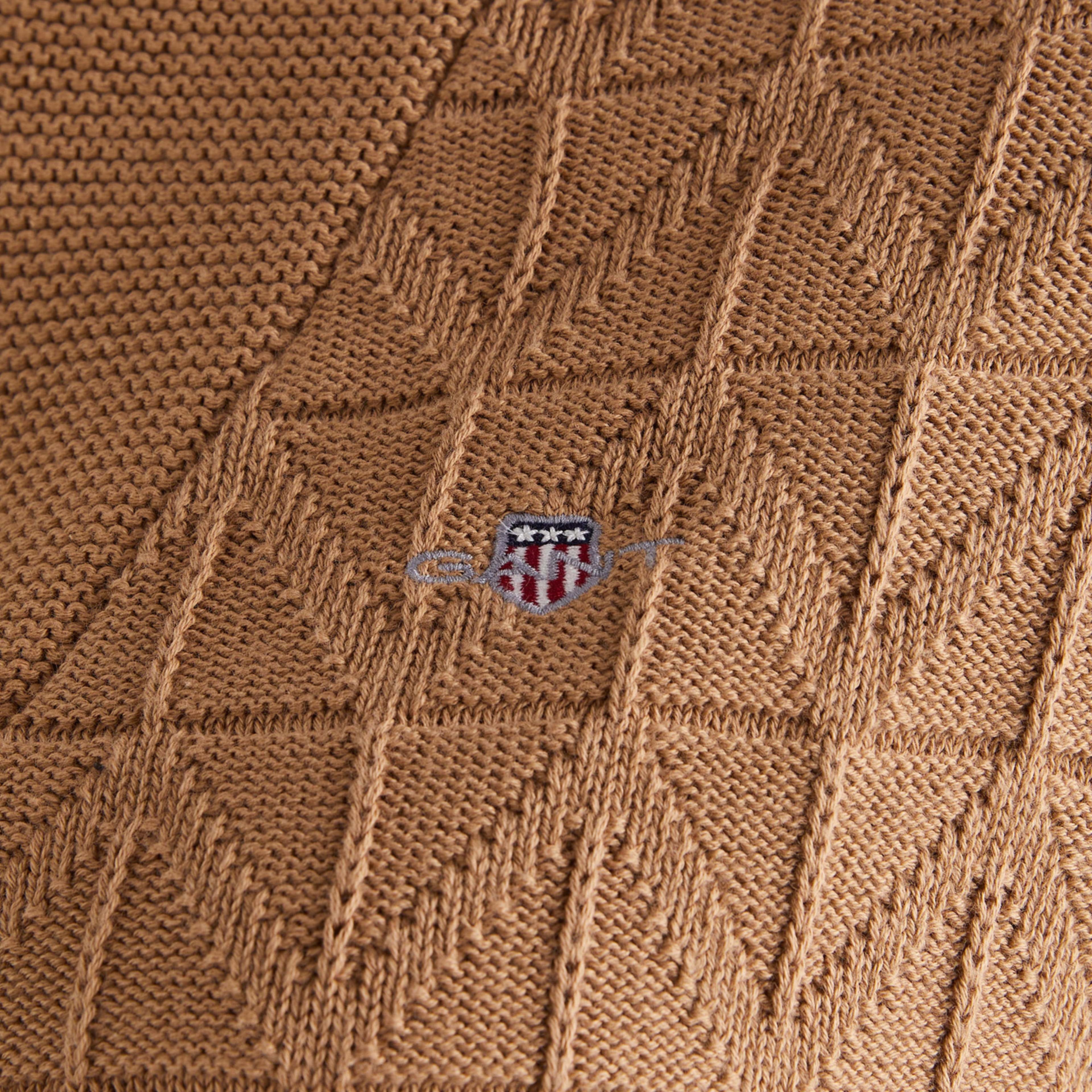 GANT Kadın Kahverengi Yarım Fermuarlı Kazak