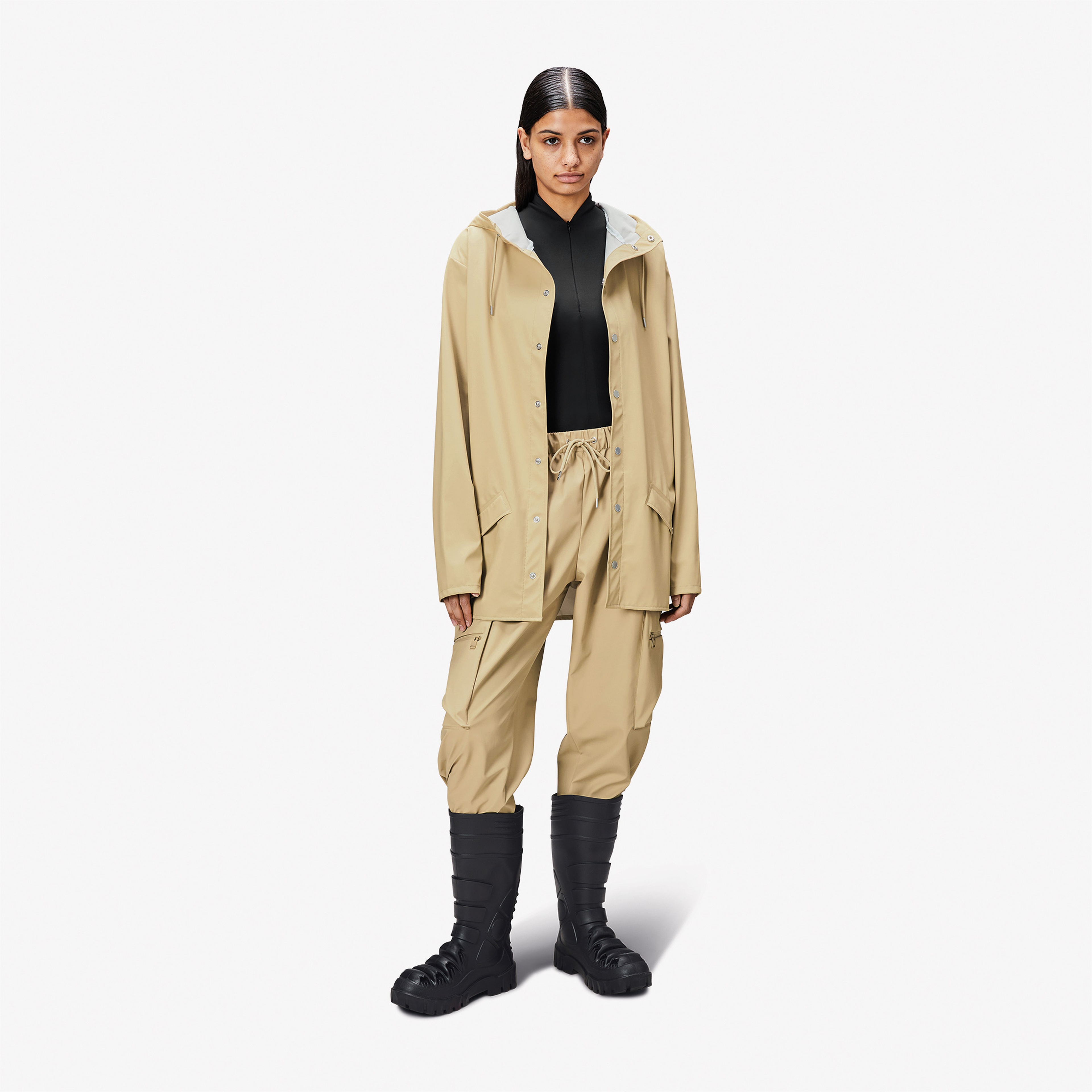 Rains Classic Unisex Bej Yağmurluk