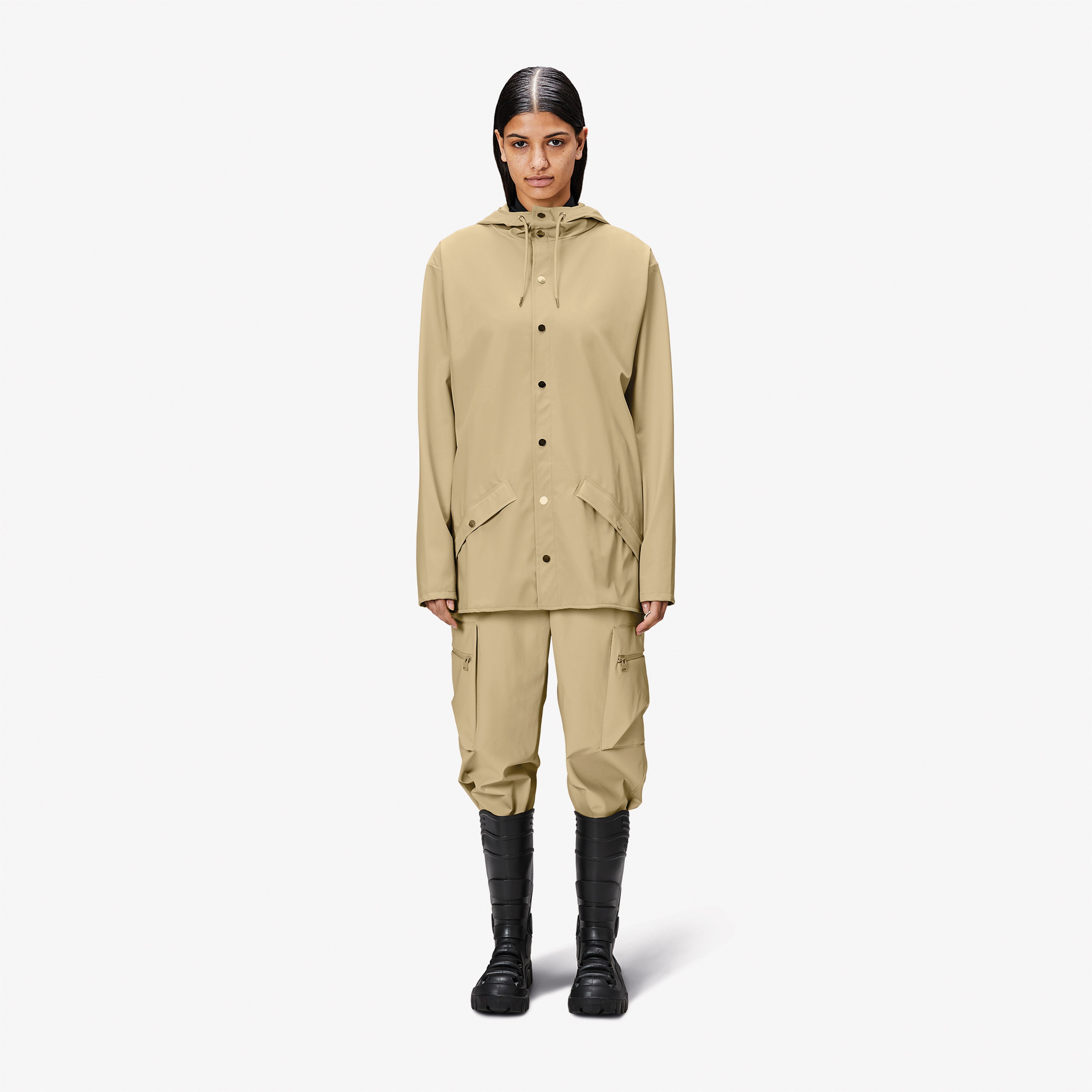 Rains Classic Unisex Bej Yağmurluk