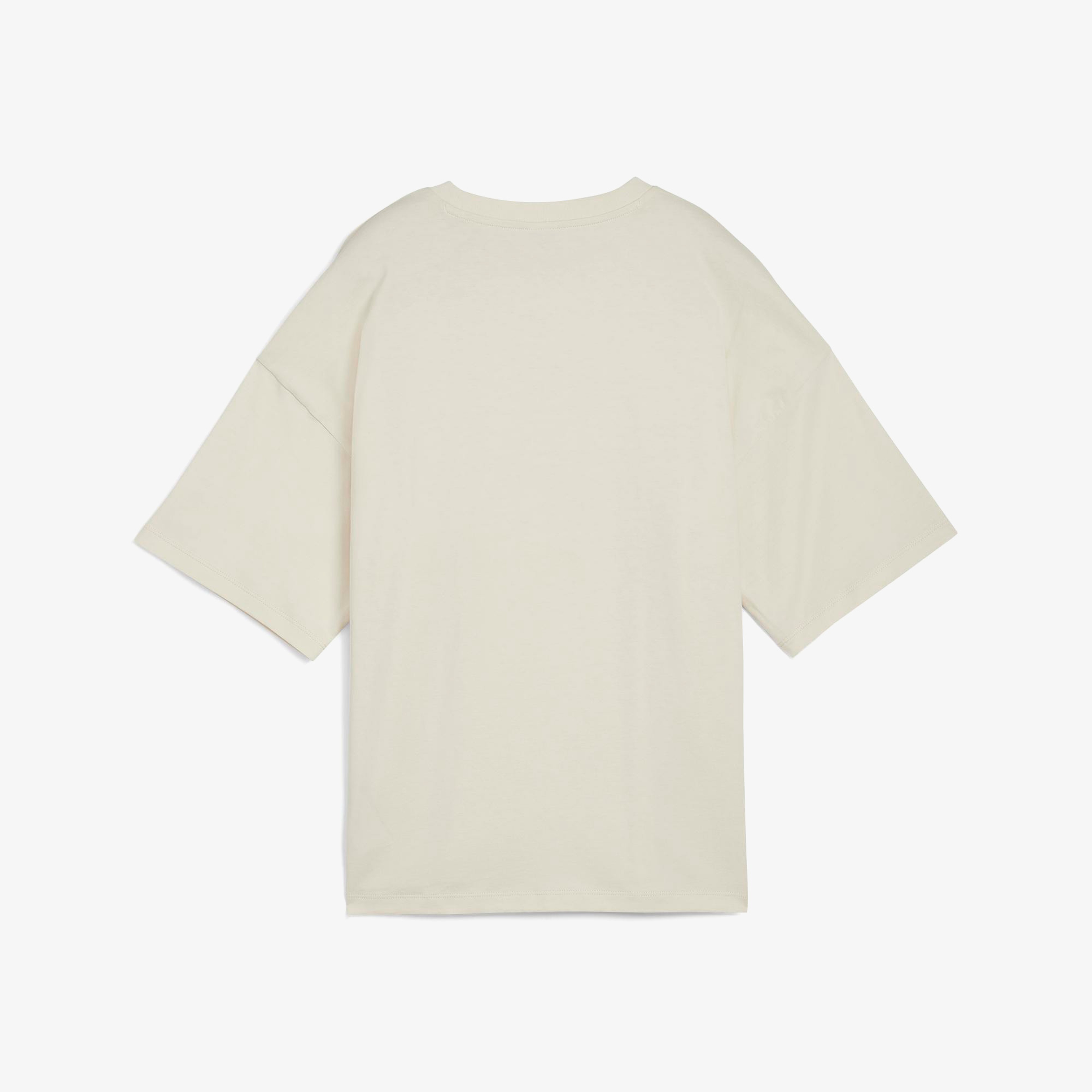 Puma Classics Oversized Logo Kadın Bej T-Shirt