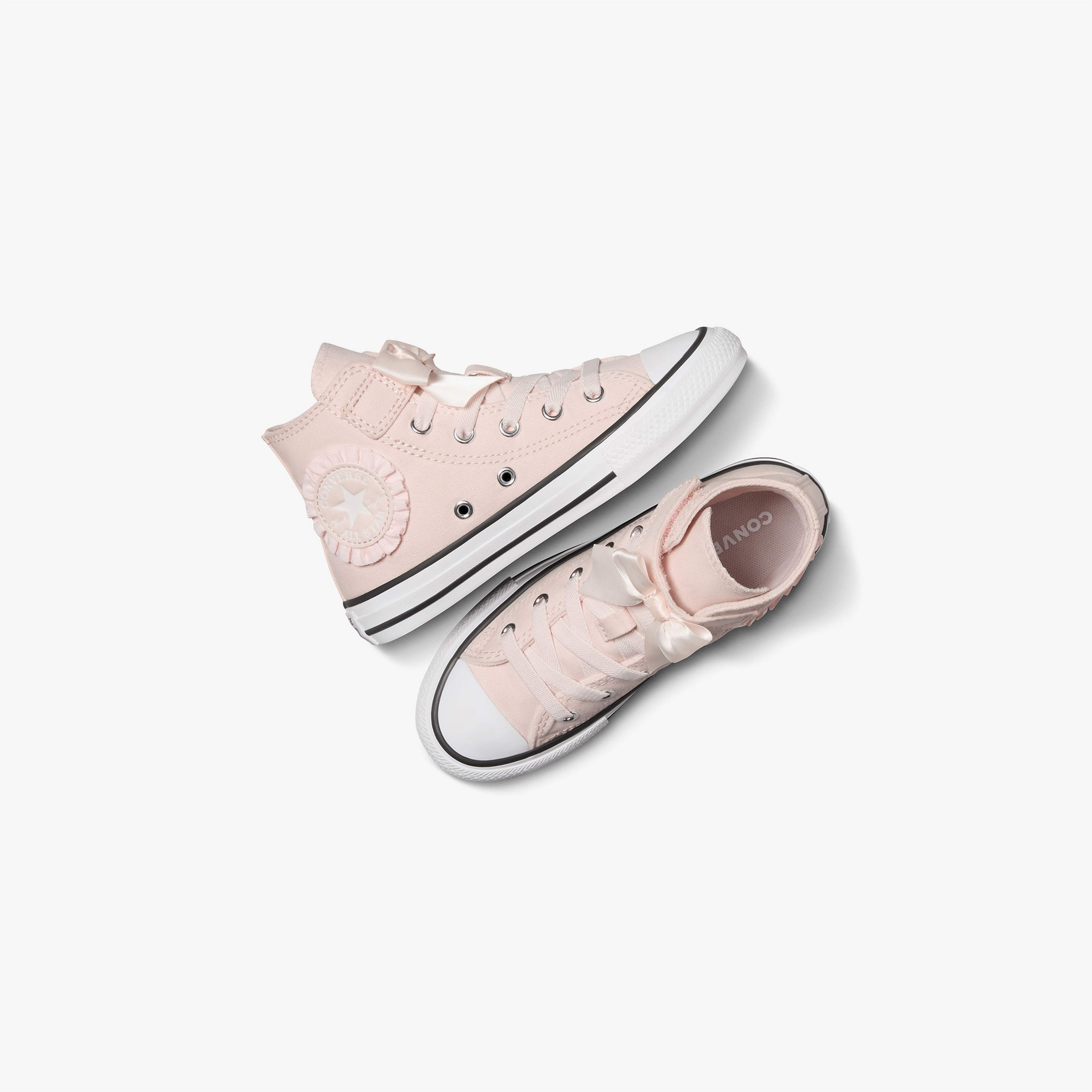 Converse Chuck Taylor All Star Ruffles & Bows Easy-On Youth High Top Blush Hush Çocuk Pembe Sneaker