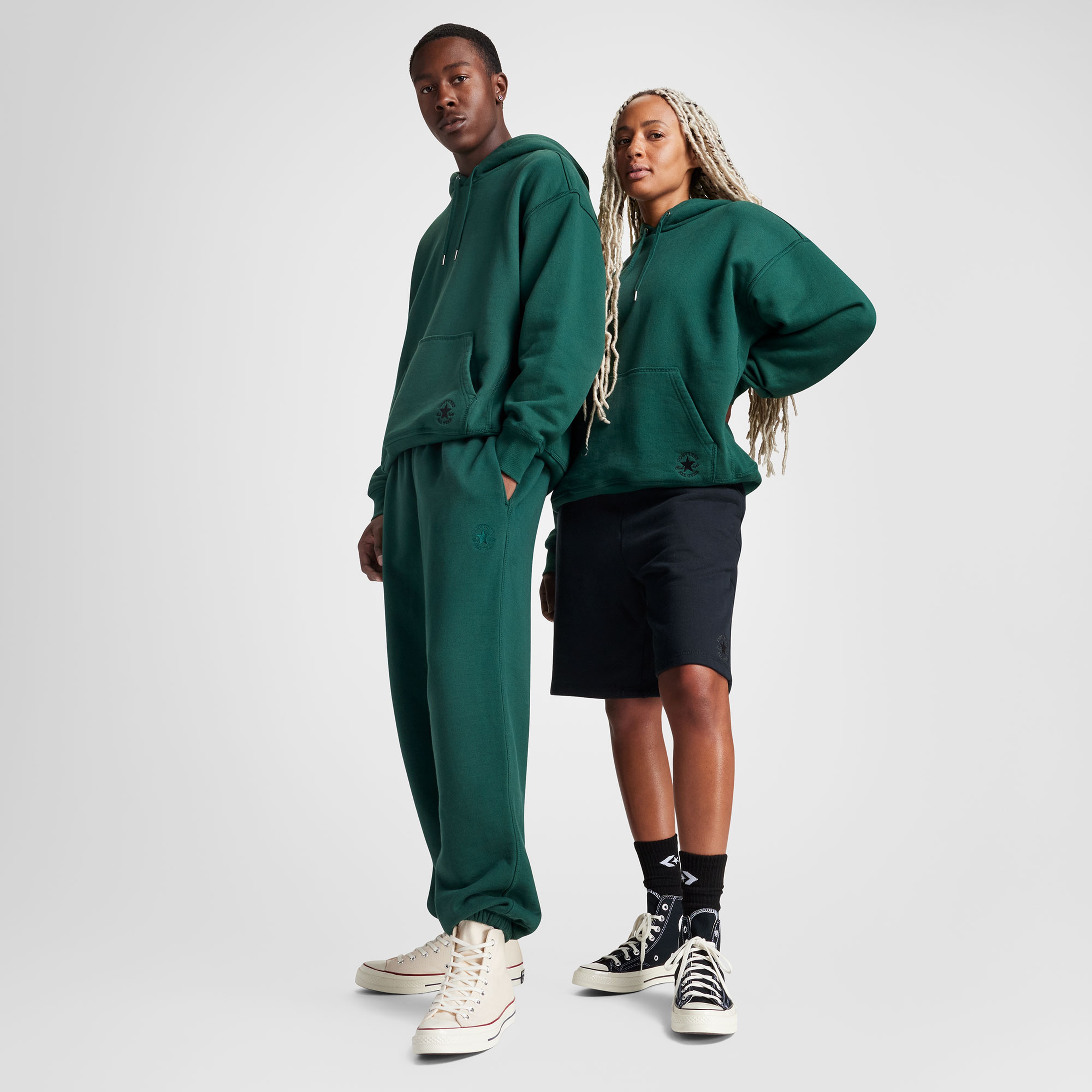 Converse Unisex Loose Fit Yeşil Sweatshirt