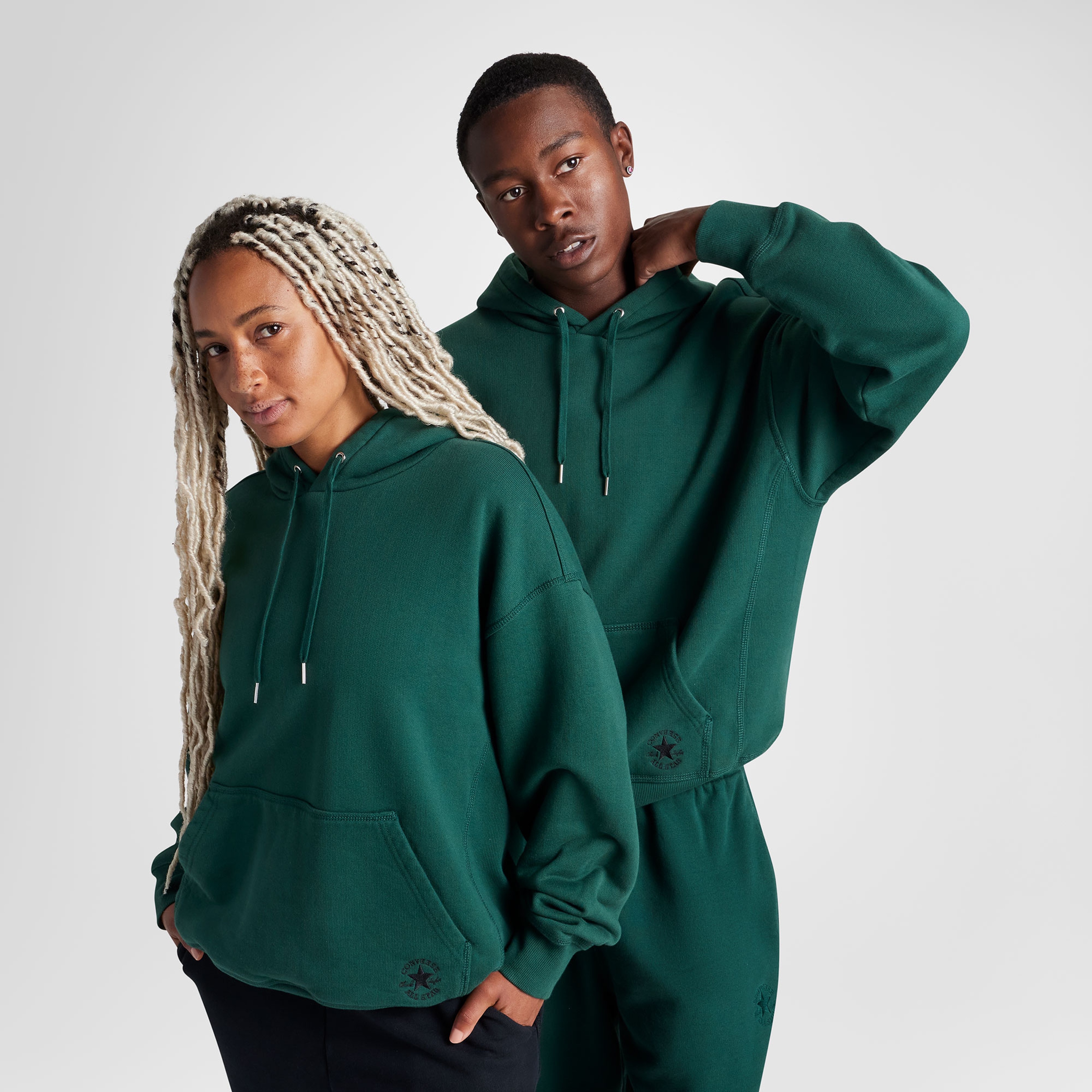 Converse Unisex Loose Fit Yeşil Sweatshirt