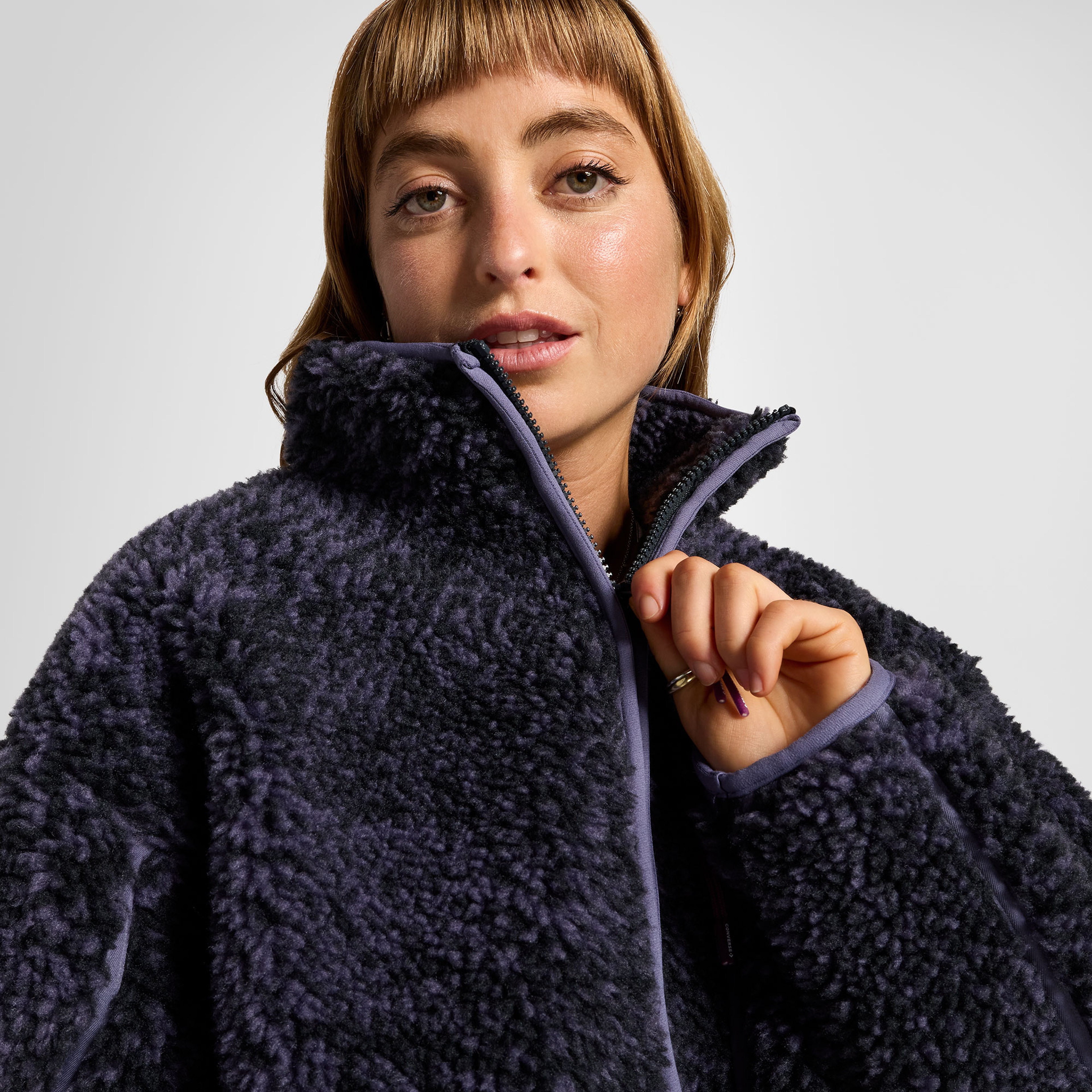 Converse Classic Kadın Desenli Tüylü Mor Mont