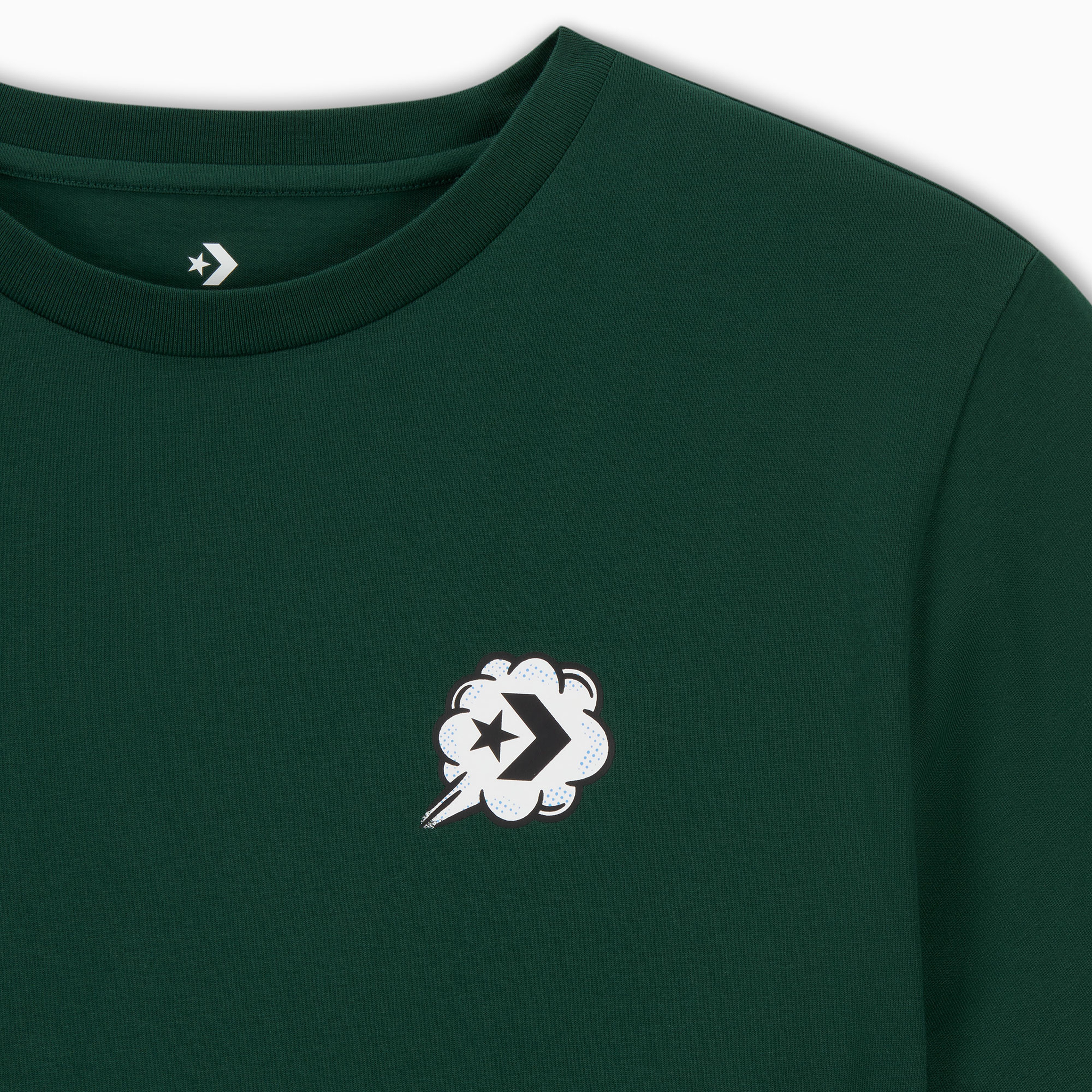 Converse Classic Erkek Grafik Baskılı Yeşil T-Shirt