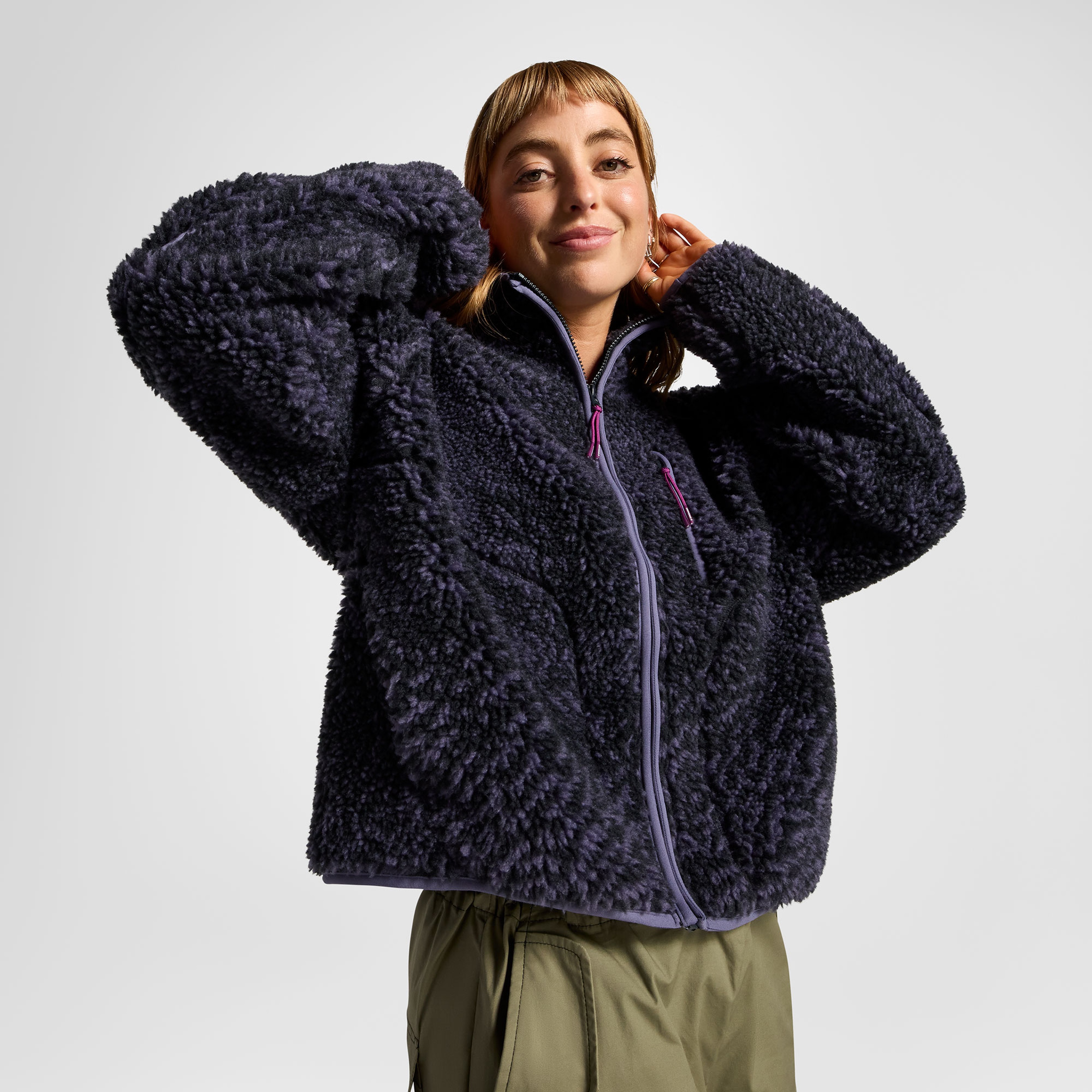 Converse Classic Kadın Desenli Tüylü Mor Mont